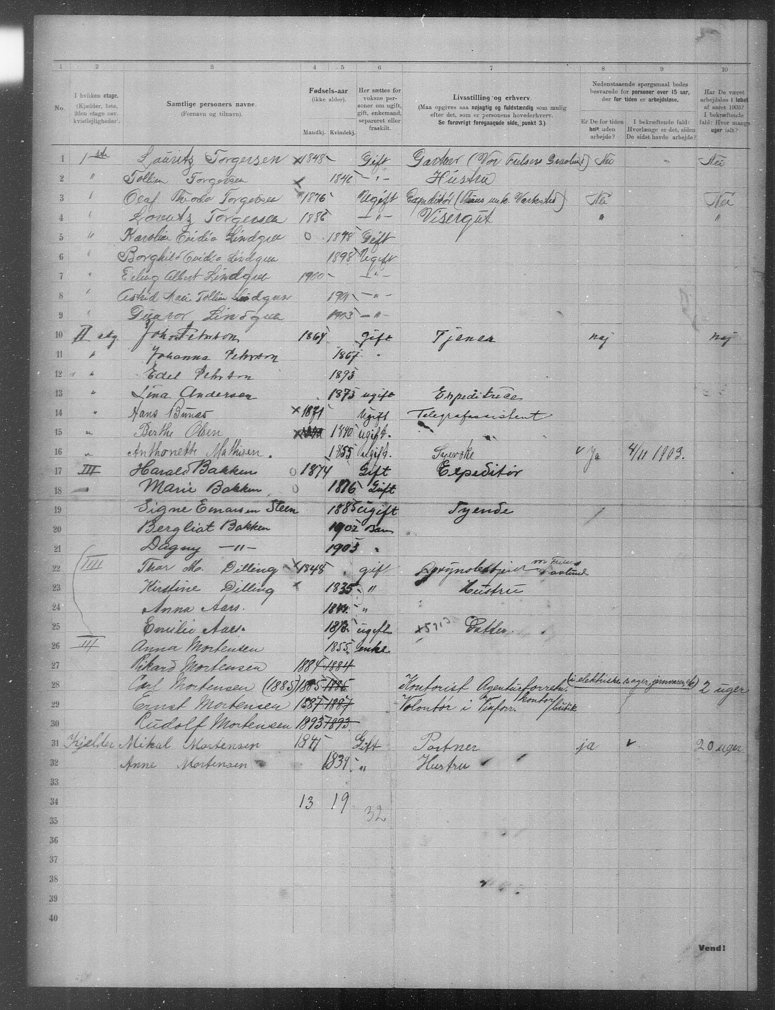 OBA, Municipal Census 1903 for Kristiania, 1903, p. 19631