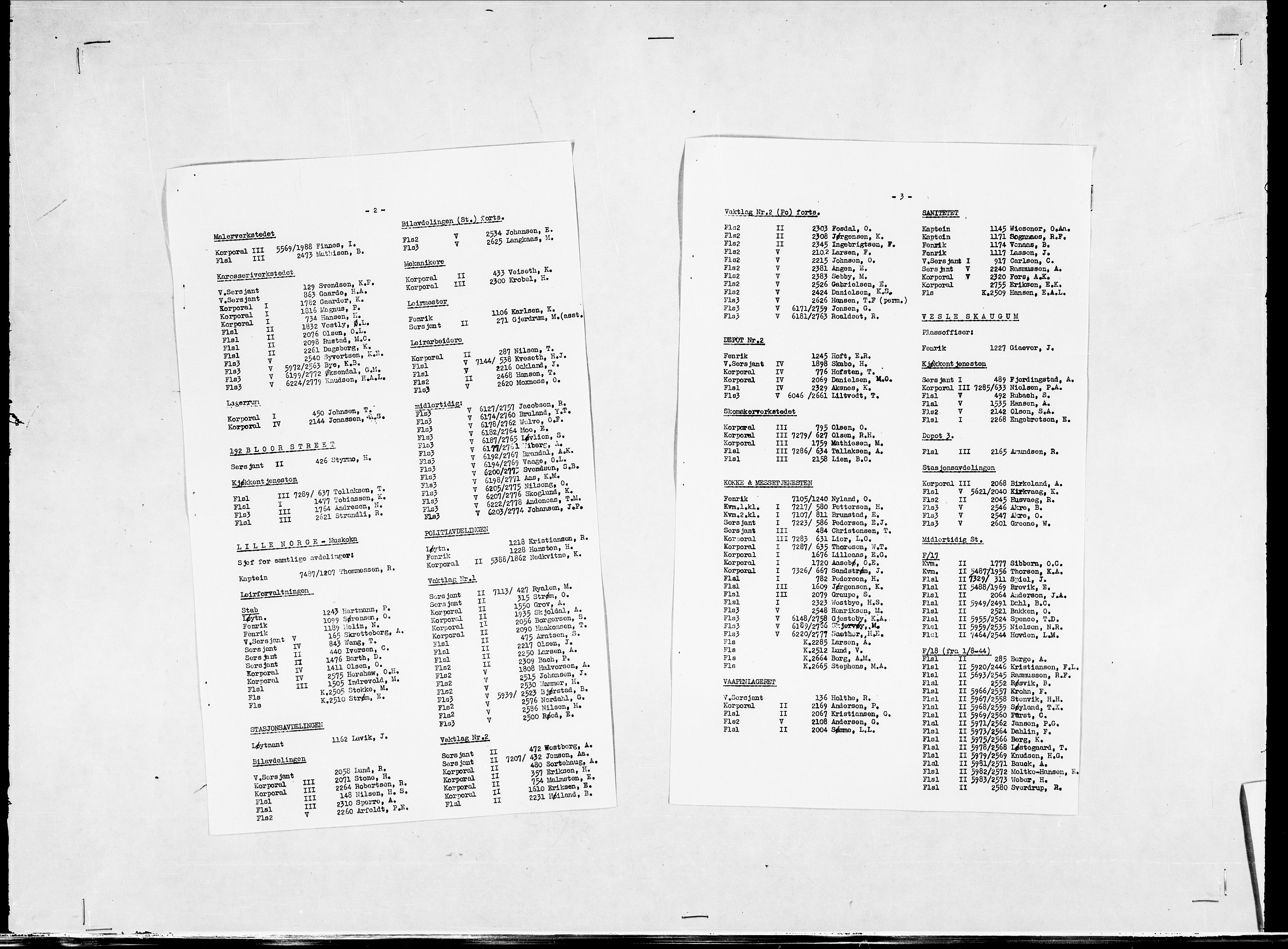 Forsvaret, Flyvåpnenes treningsleir 1940-1945, AV/RA-RAFA-3974/V/L0038: Ekspedisjonskontoret. 8. Personellkontoret, 1940-1945