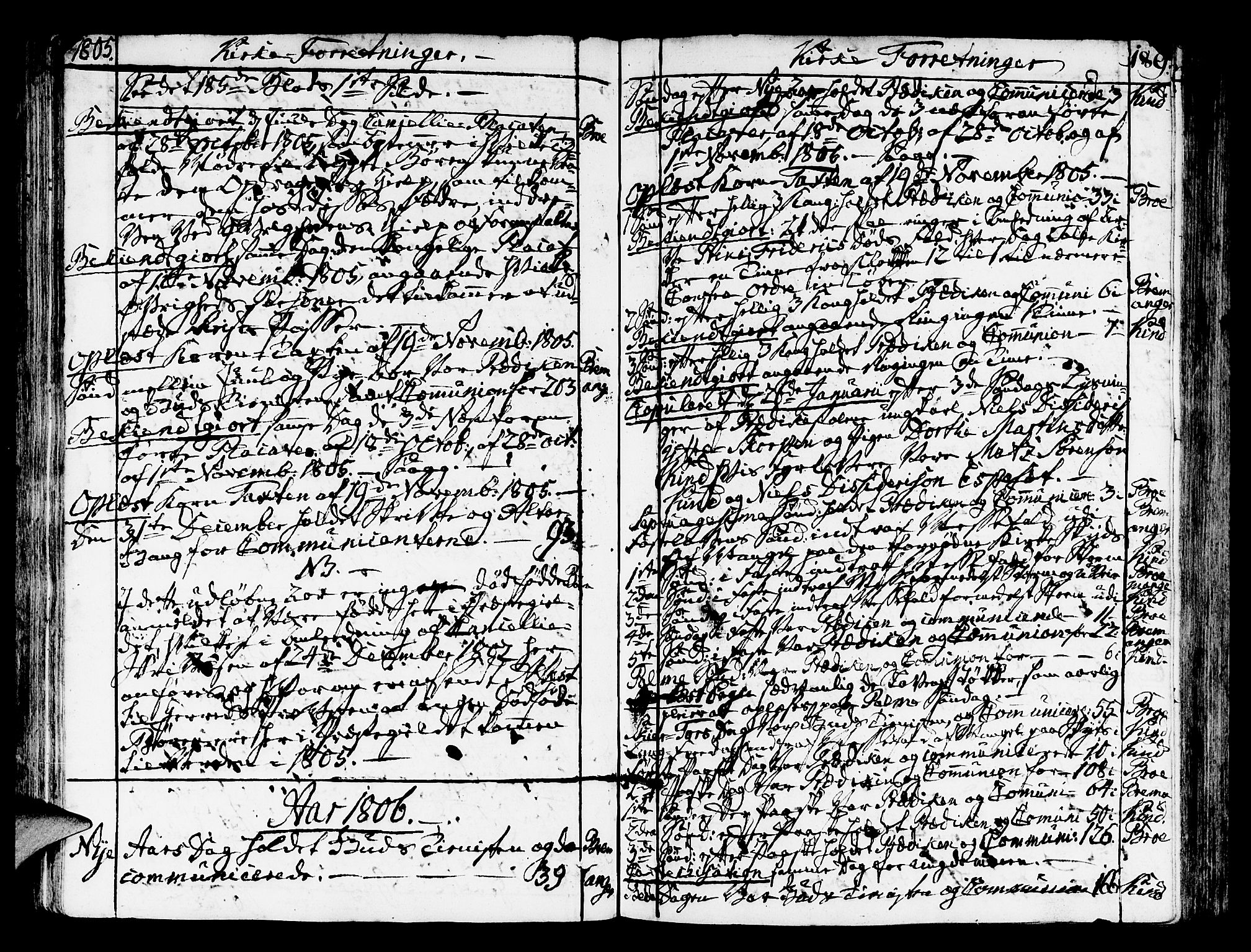 Kinn sokneprestembete, SAB/A-80801/H/Haa/Haaa/L0003: Parish register (official) no. A 3, 1785-1821, p. 189