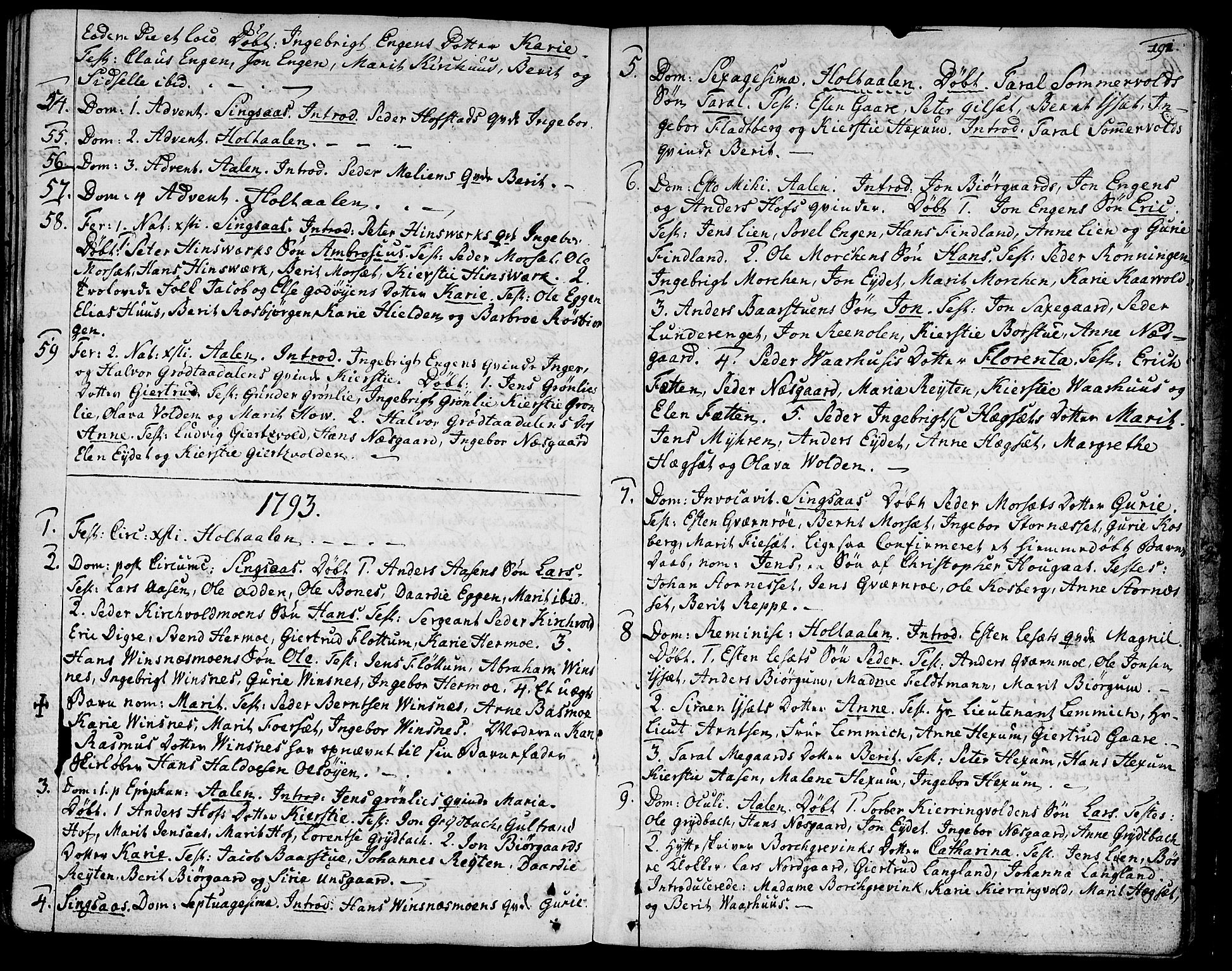Ministerialprotokoller, klokkerbøker og fødselsregistre - Sør-Trøndelag, SAT/A-1456/685/L0952: Parish register (official) no. 685A01, 1745-1804, p. 191