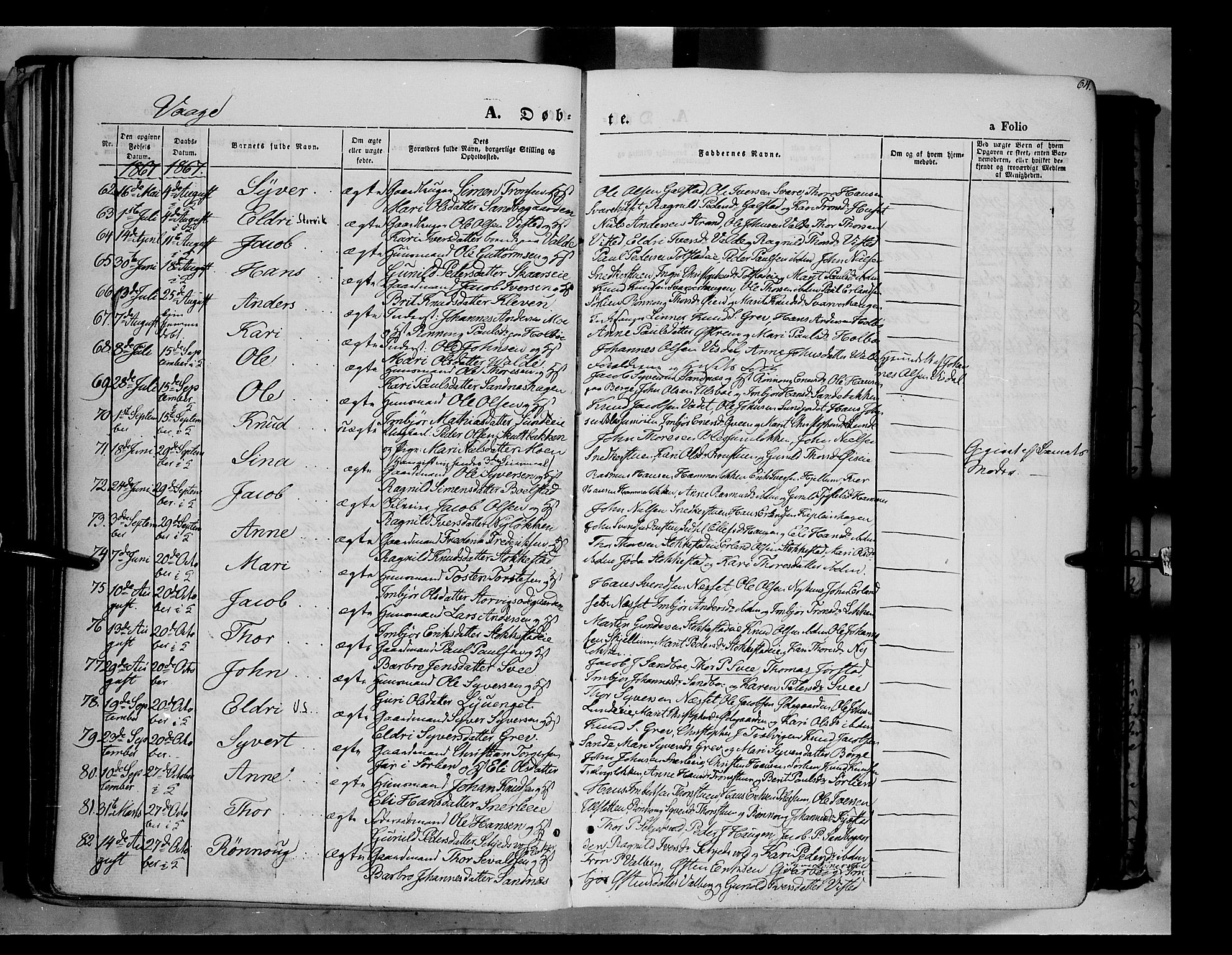 Vågå prestekontor, SAH/PREST-076/H/Ha/Haa/L0006: Parish register (official) no. 6 /1, 1856-1872, p. 64