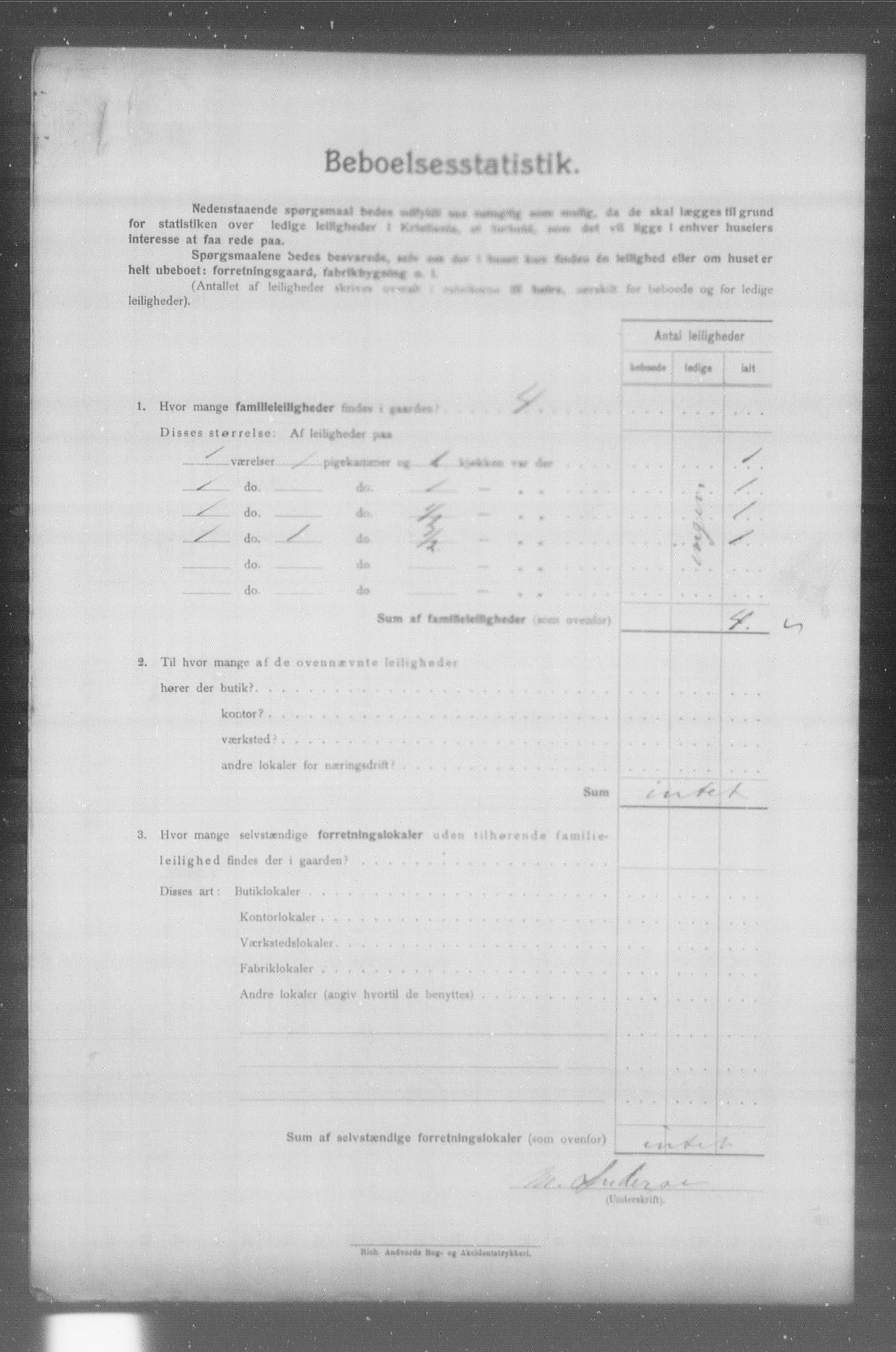 OBA, Municipal Census 1904 for Kristiania, 1904, p. 23707