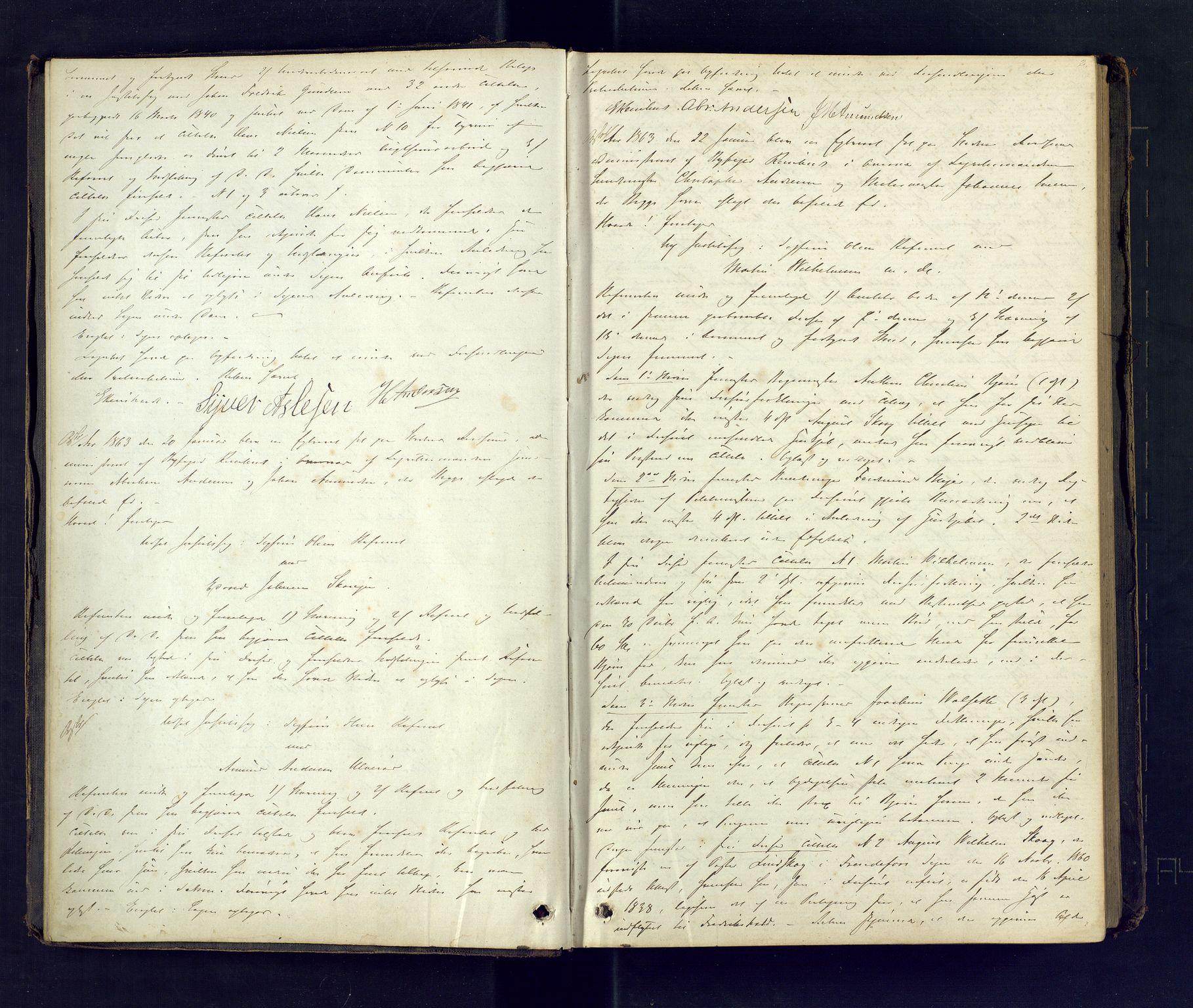 Larvik byfogd, AV/SAKO-A-218/F/Fd/L0005: Ekstrarettsprotokoll., 1863-1874, p. 2