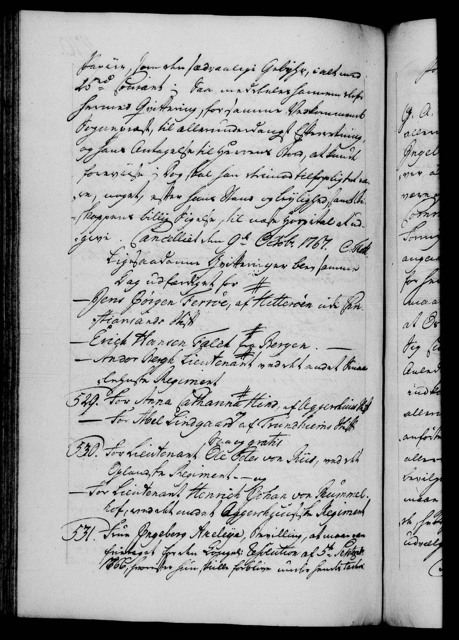 Danske Kanselli 1572-1799, AV/RA-EA-3023/F/Fc/Fca/Fcaa/L0043: Norske registre, 1766-1768, p. 470b