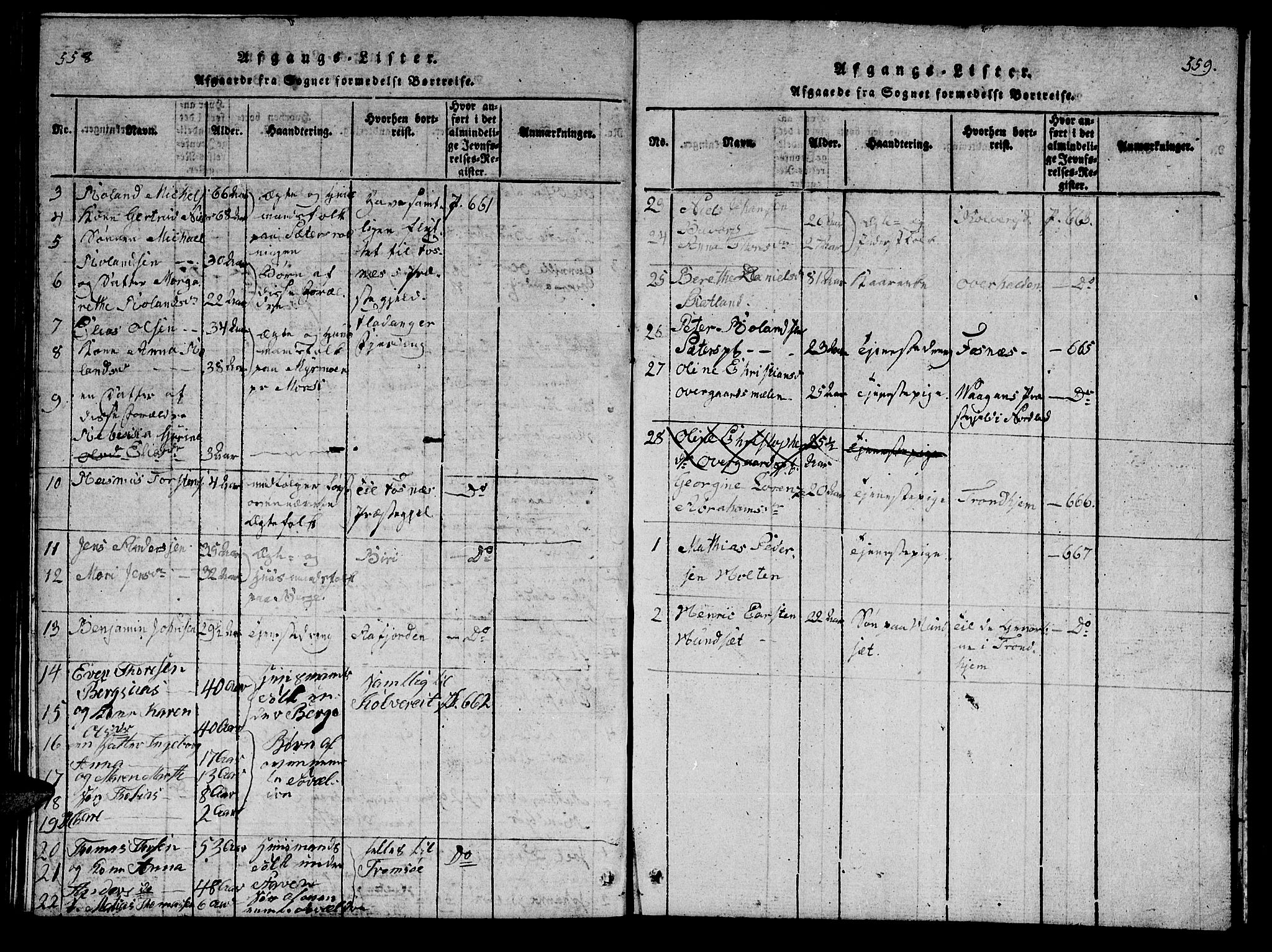 Ministerialprotokoller, klokkerbøker og fødselsregistre - Nord-Trøndelag, SAT/A-1458/742/L0411: Parish register (copy) no. 742C02, 1817-1825, p. 558a-559a