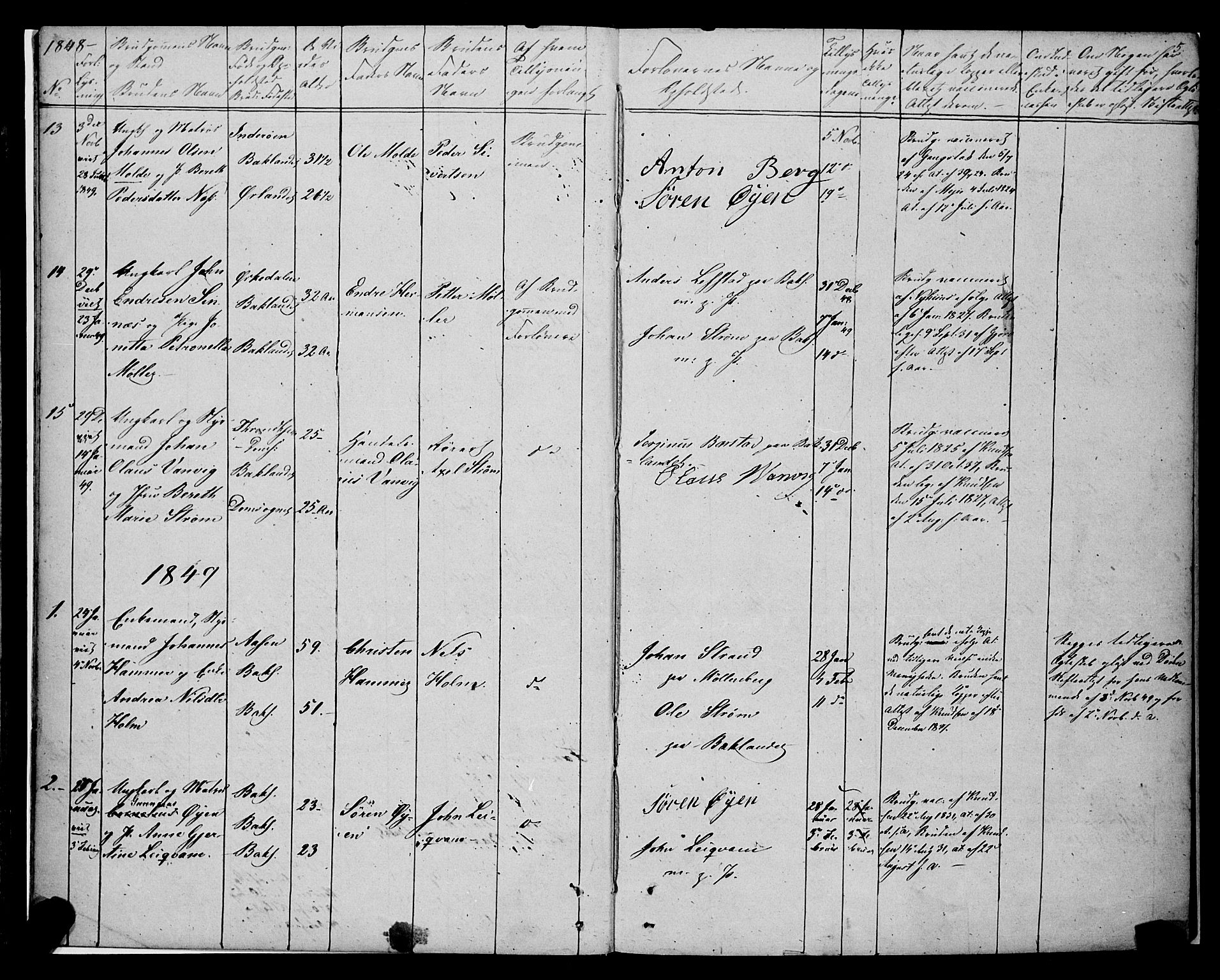 Ministerialprotokoller, klokkerbøker og fødselsregistre - Sør-Trøndelag, SAT/A-1456/604/L0187: Parish register (official) no. 604A08, 1847-1878, p. 5