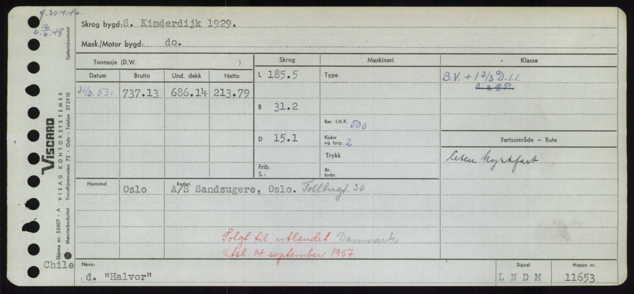 Sjøfartsdirektoratet med forløpere, Skipsmålingen, AV/RA-S-1627/H/Hd/L0014: Fartøy, H-Havl, p. 155