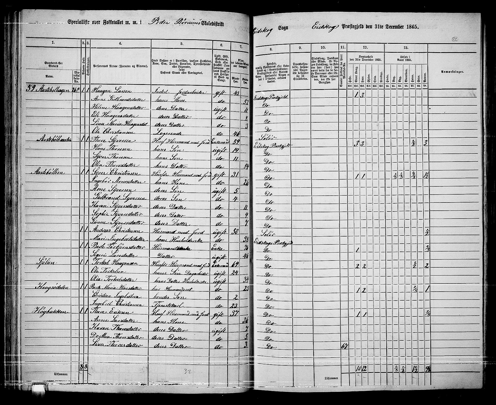 RA, 1865 census for Eidskog, 1865, p. 72