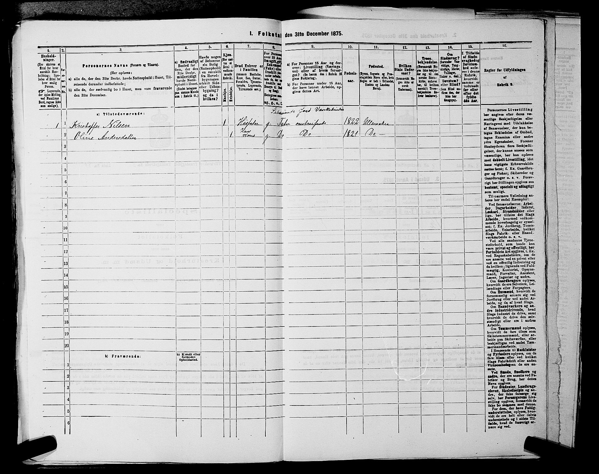 RA, 1875 census for 0235P Ullensaker, 1875, p. 1234