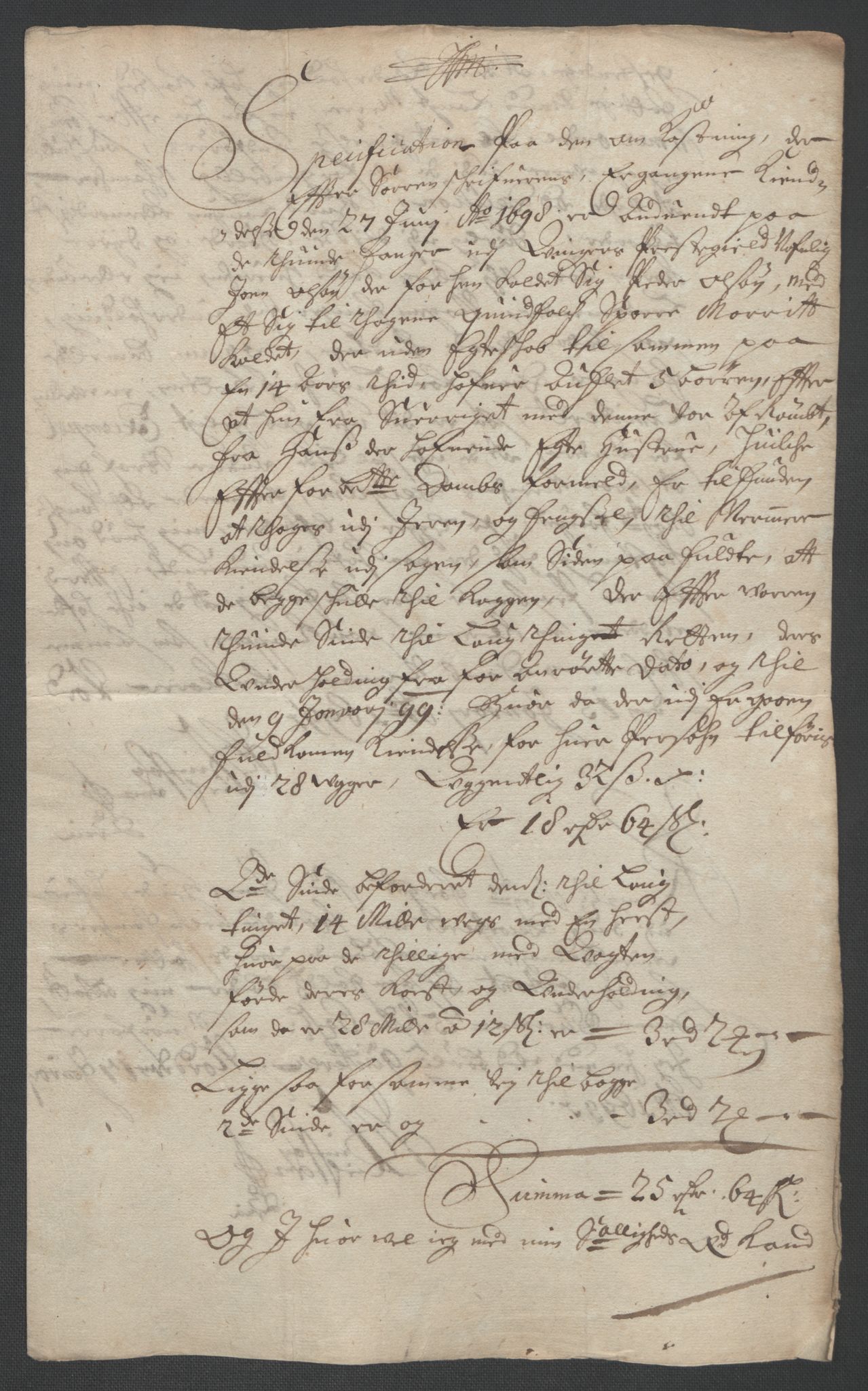 Rentekammeret inntil 1814, Reviderte regnskaper, Fogderegnskap, AV/RA-EA-4092/R13/L0836: Fogderegnskap Solør, Odal og Østerdal, 1698, p. 240