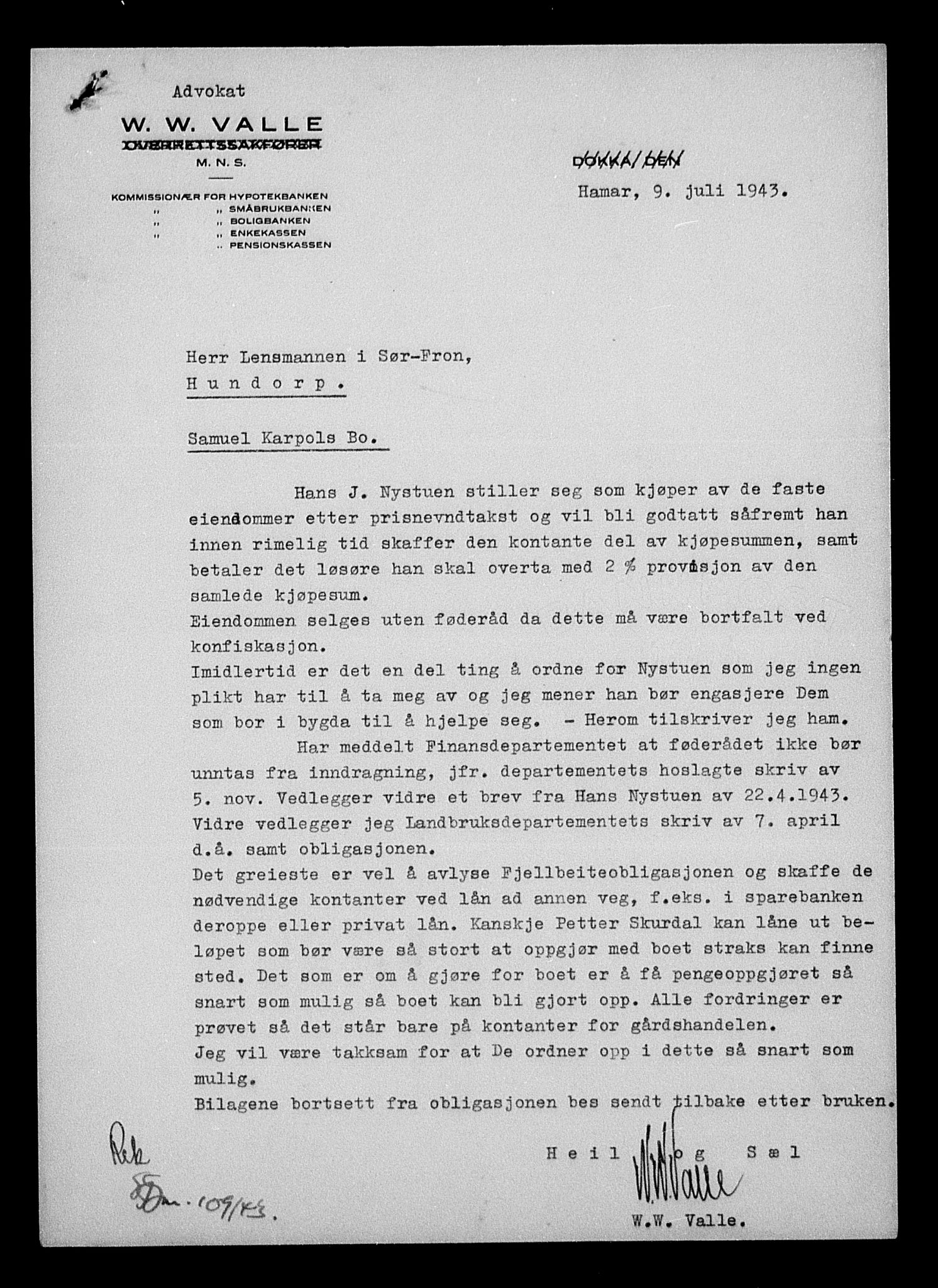 Justisdepartementet, Tilbakeføringskontoret for inndratte formuer, AV/RA-S-1564/H/Hc/Hcc/L0949: --, 1945-1947, p. 608