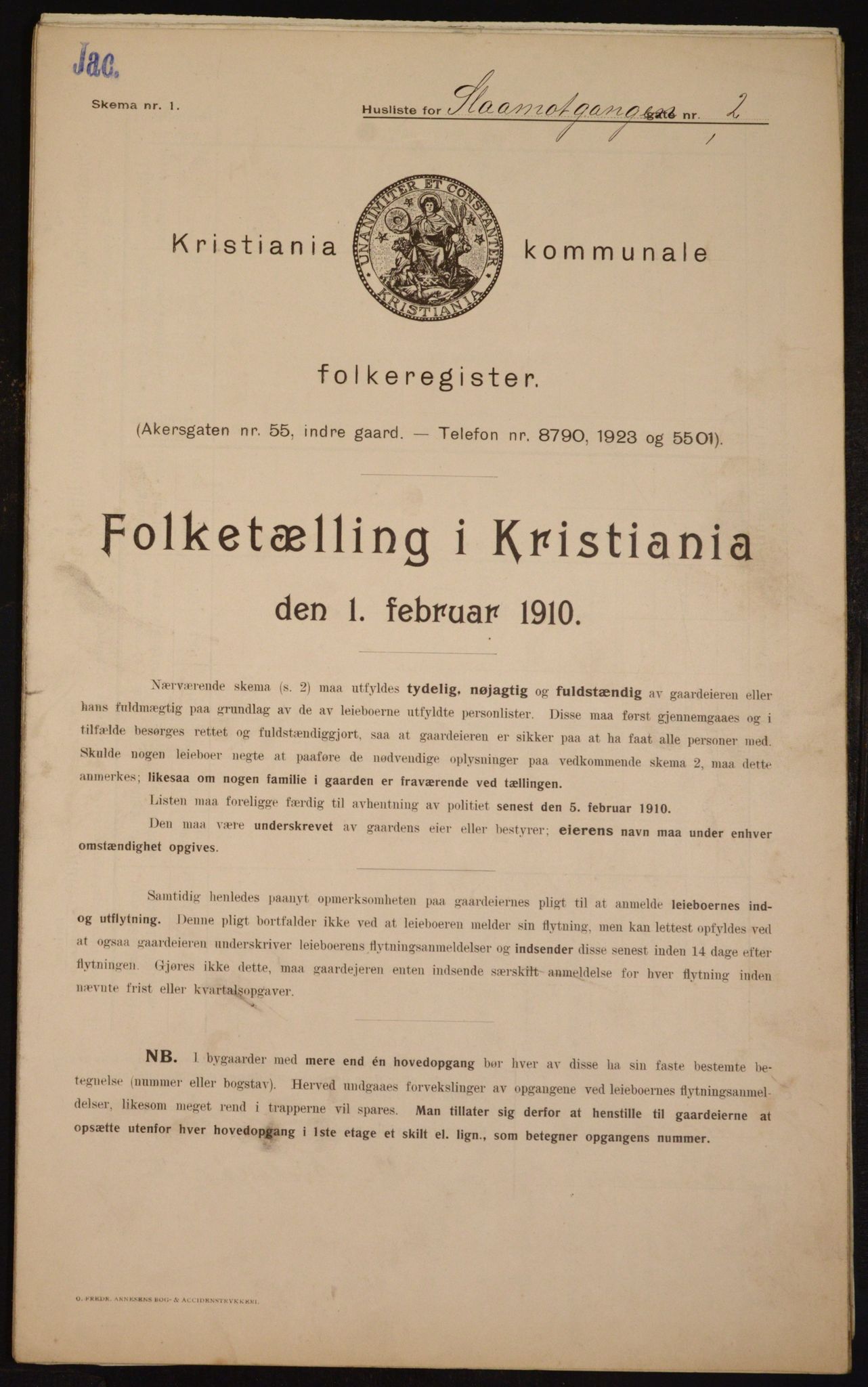 OBA, Municipal Census 1910 for Kristiania, 1910, p. 92431