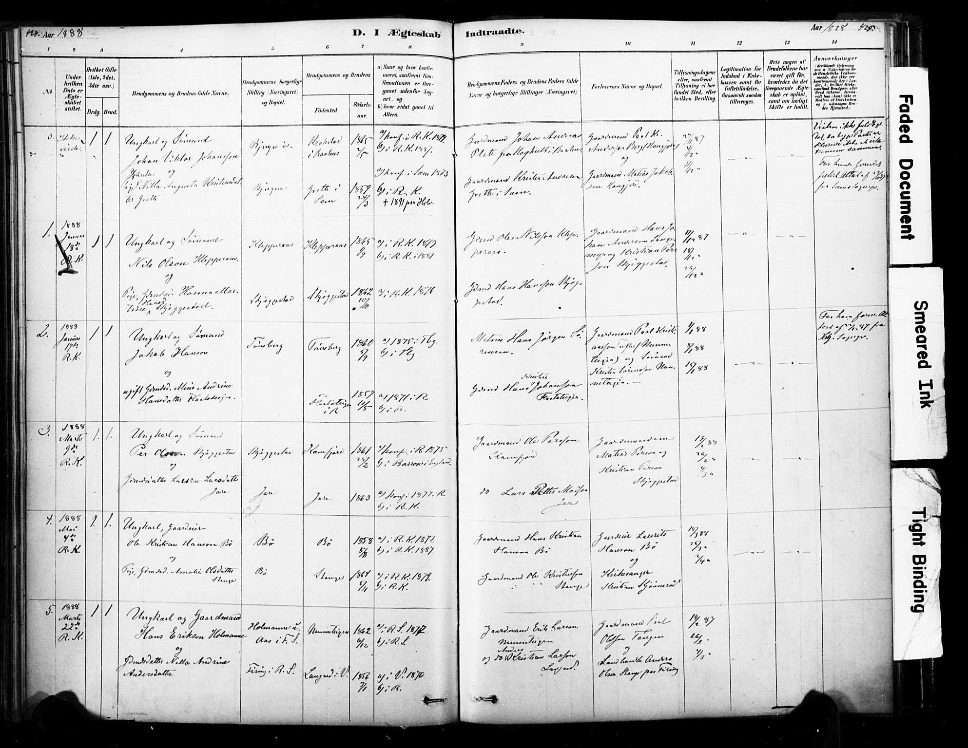 Ramnes kirkebøker, AV/SAKO-A-314/F/Fa/L0007: Parish register (official) no. I 7, 1878-1895, p. 424-425