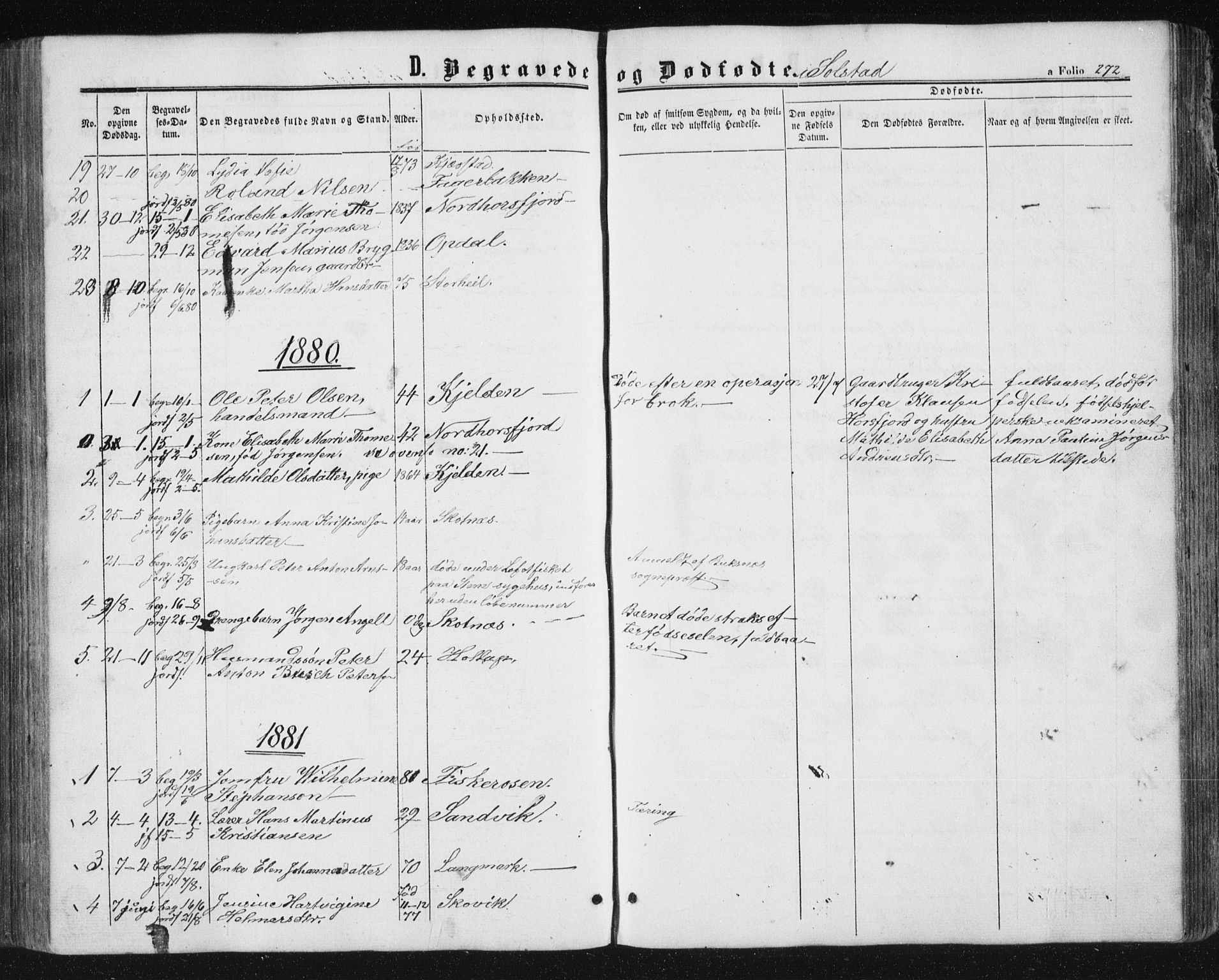 Ministerialprotokoller, klokkerbøker og fødselsregistre - Nordland, AV/SAT-A-1459/810/L0159: Parish register (copy) no. 810C02 /2, 1863-1883, p. 272