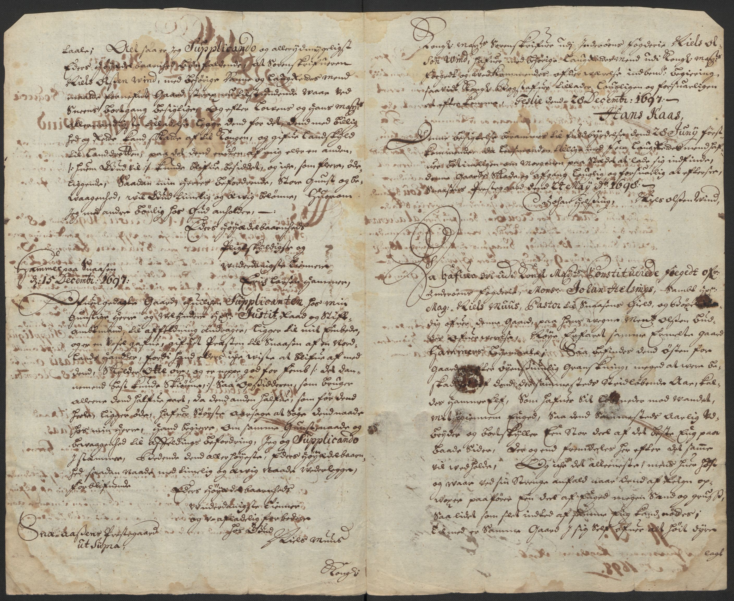 Rentekammeret inntil 1814, Reviderte regnskaper, Fogderegnskap, AV/RA-EA-4092/R63/L4310: Fogderegnskap Inderøy, 1698-1699, p. 244