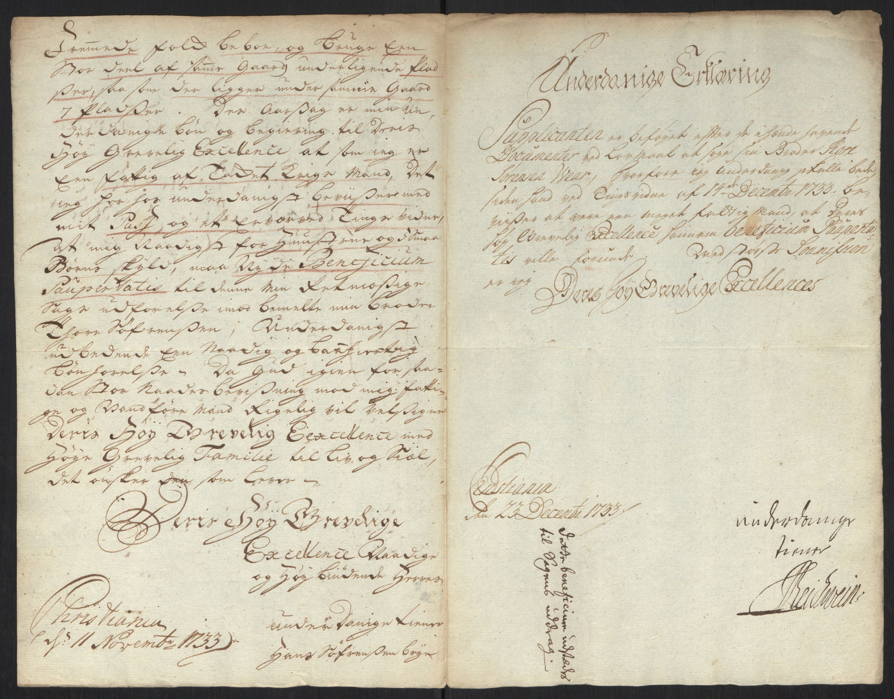 Stattholderembetet 1572-1771, AV/RA-EA-2870/Ef/L0107: Brev fra embetsmenn og andre, 1733-1734, p. 142