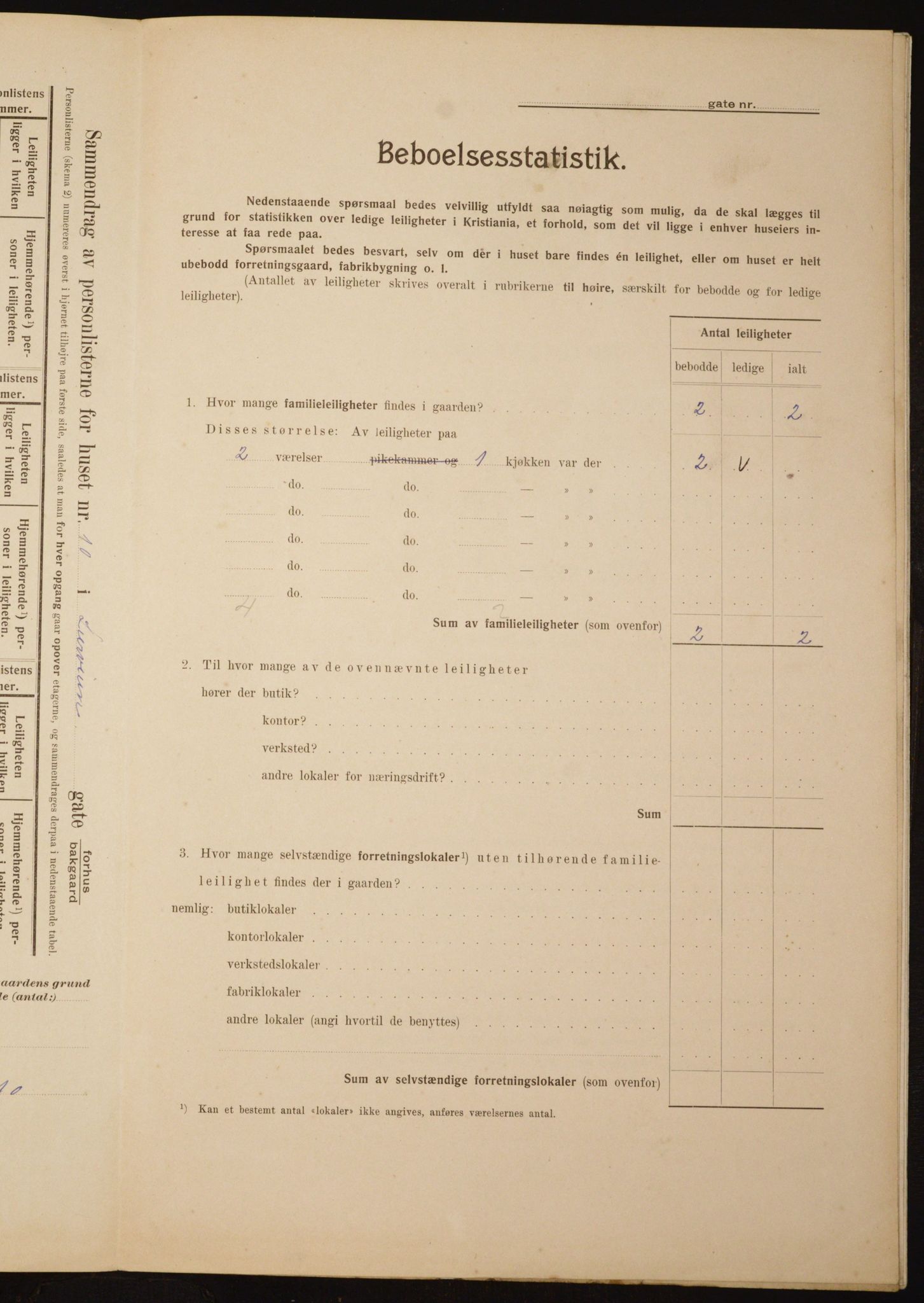 OBA, Municipal Census 1910 for Kristiania, 1910, p. 55534