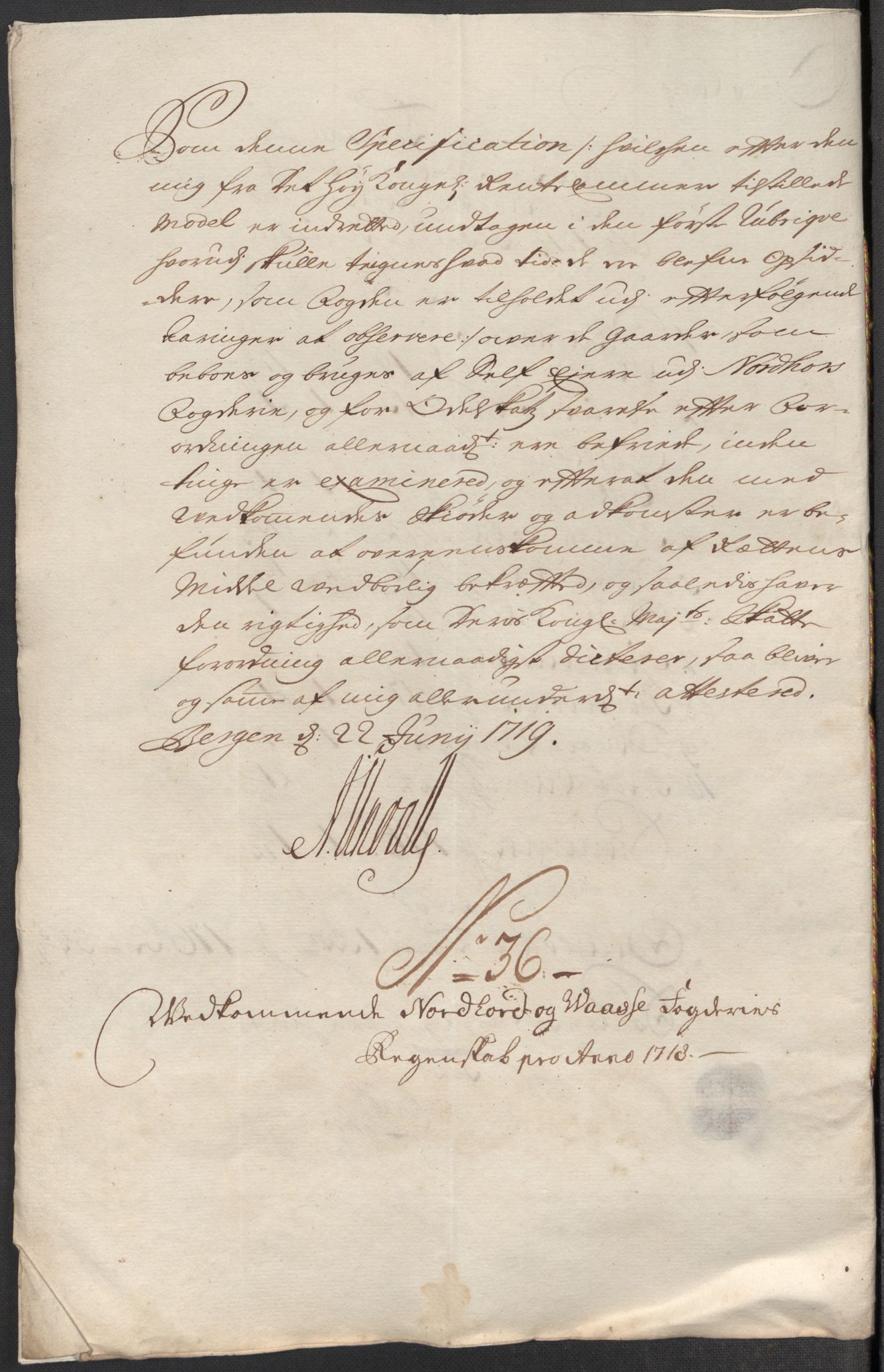 Rentekammeret inntil 1814, Reviderte regnskaper, Fogderegnskap, AV/RA-EA-4092/R51/L3202: Fogderegnskap Nordhordland og Voss, 1718, p. 167