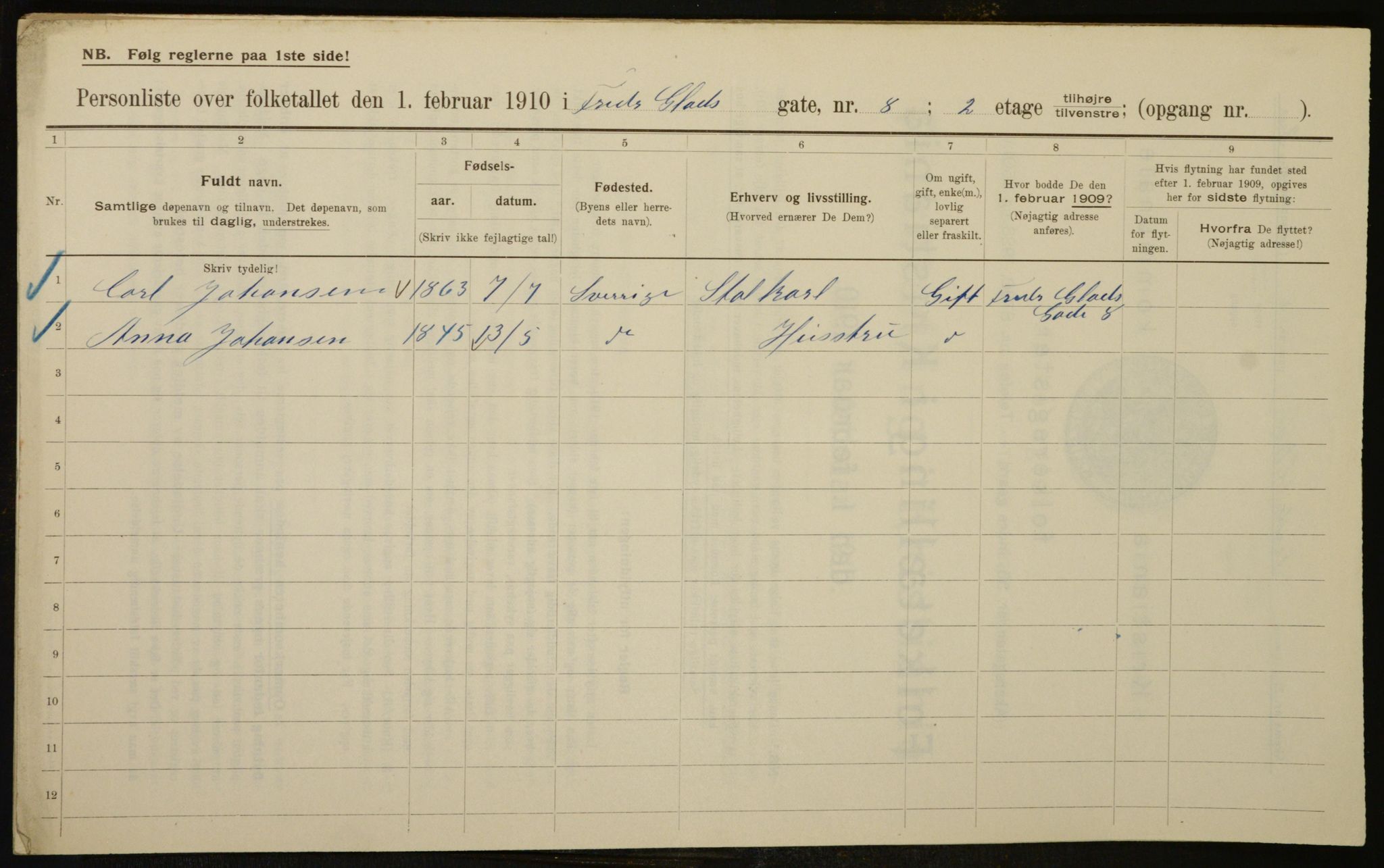 OBA, Municipal Census 1910 for Kristiania, 1910, p. 24973