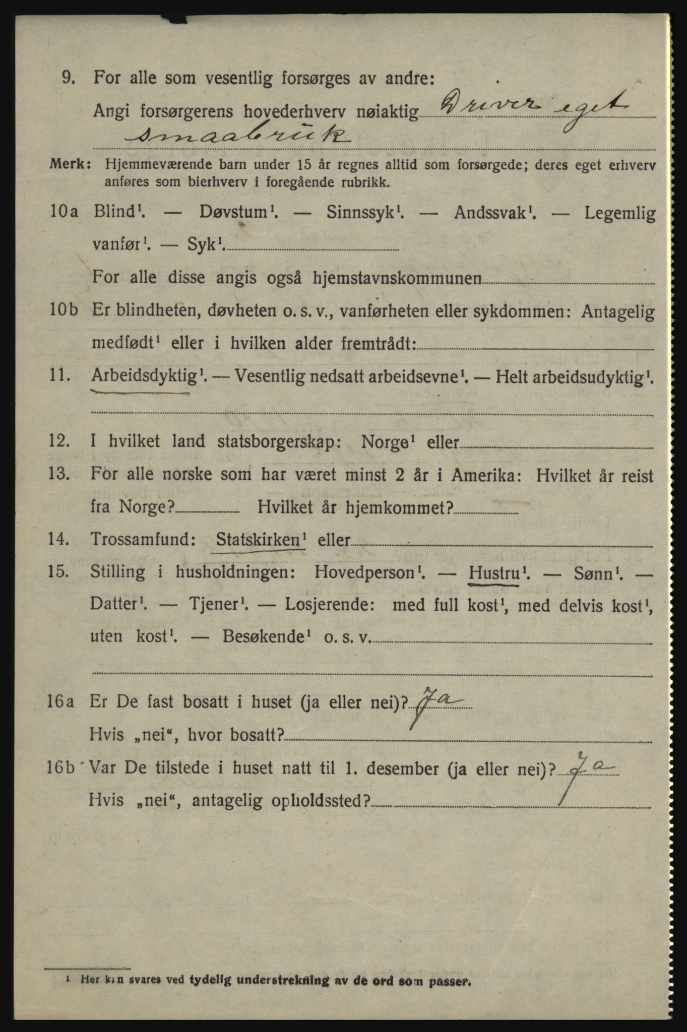 SAO, 1920 census for Skjeberg, 1920, p. 2364