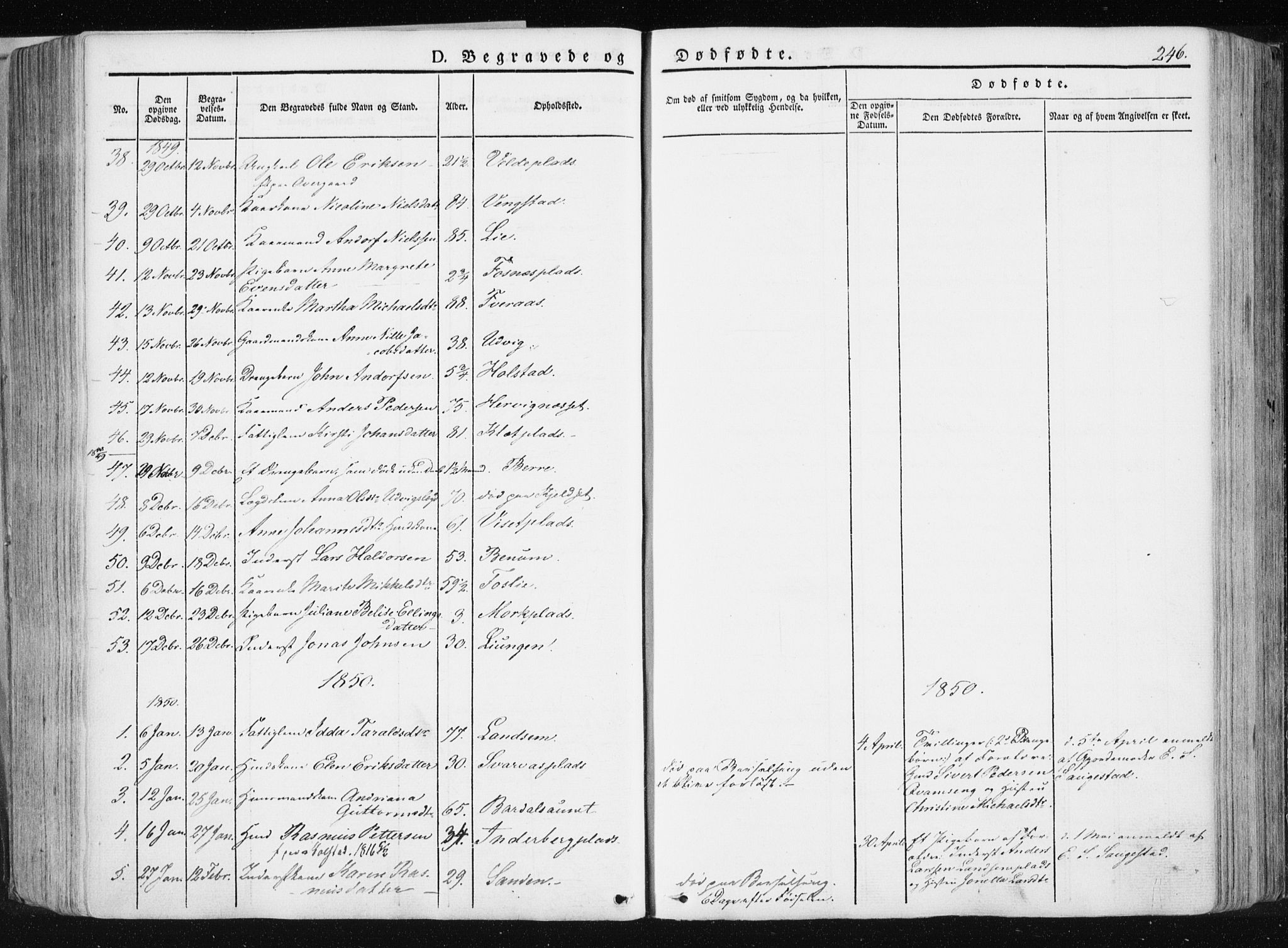 Ministerialprotokoller, klokkerbøker og fødselsregistre - Nord-Trøndelag, SAT/A-1458/741/L0393: Parish register (official) no. 741A07, 1849-1863, p. 246