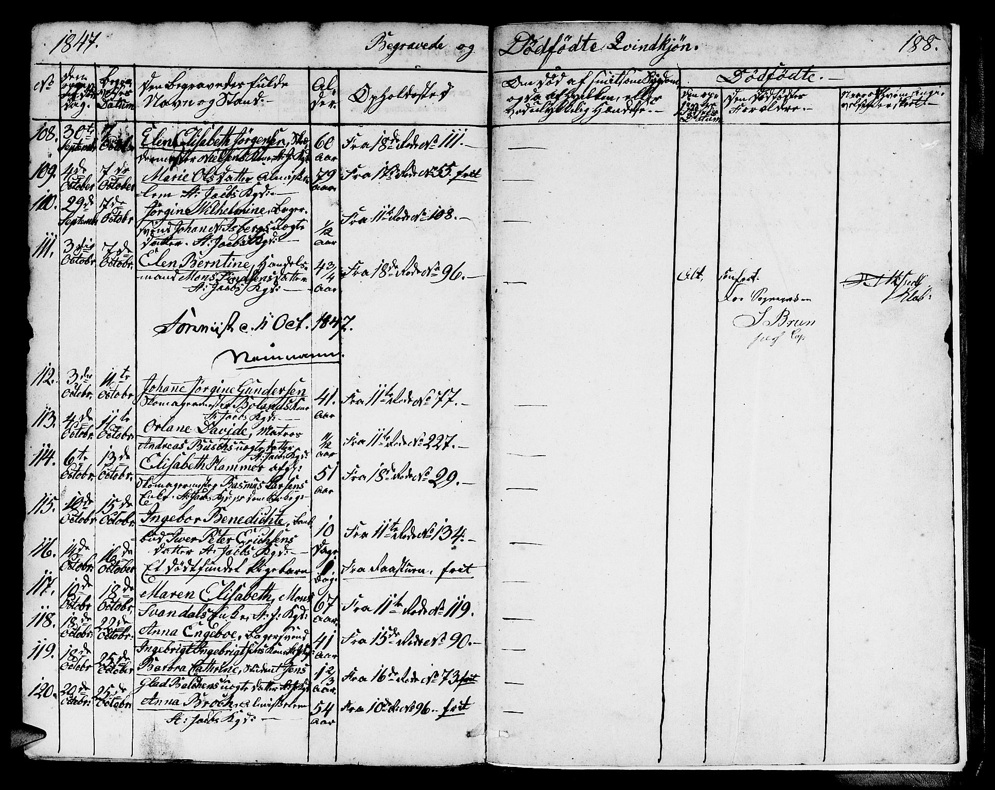 Domkirken sokneprestembete, AV/SAB-A-74801/H/Hab/L0037: Parish register (copy) no. E 1, 1836-1848, p. 188