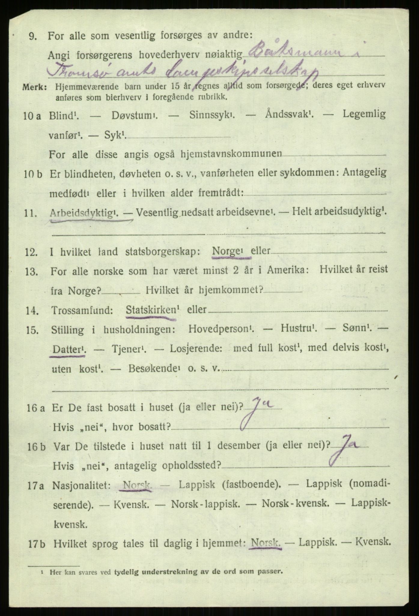 SATØ, 1920 census for Trondenes, 1920, p. 23080