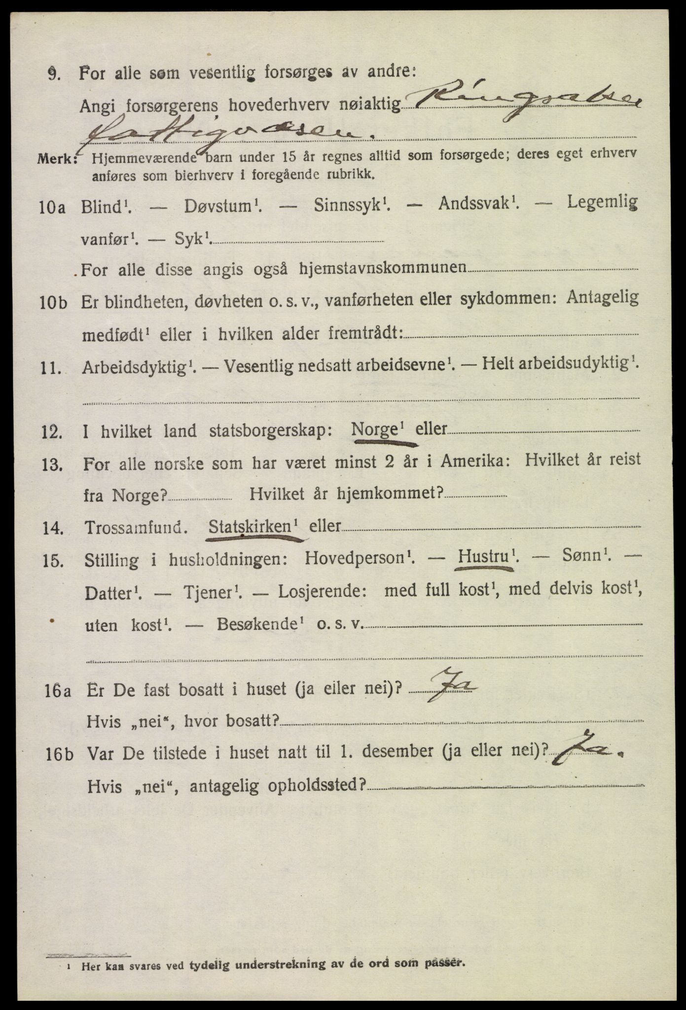 SAH, 1920 census for Ringsaker, 1920, p. 9351