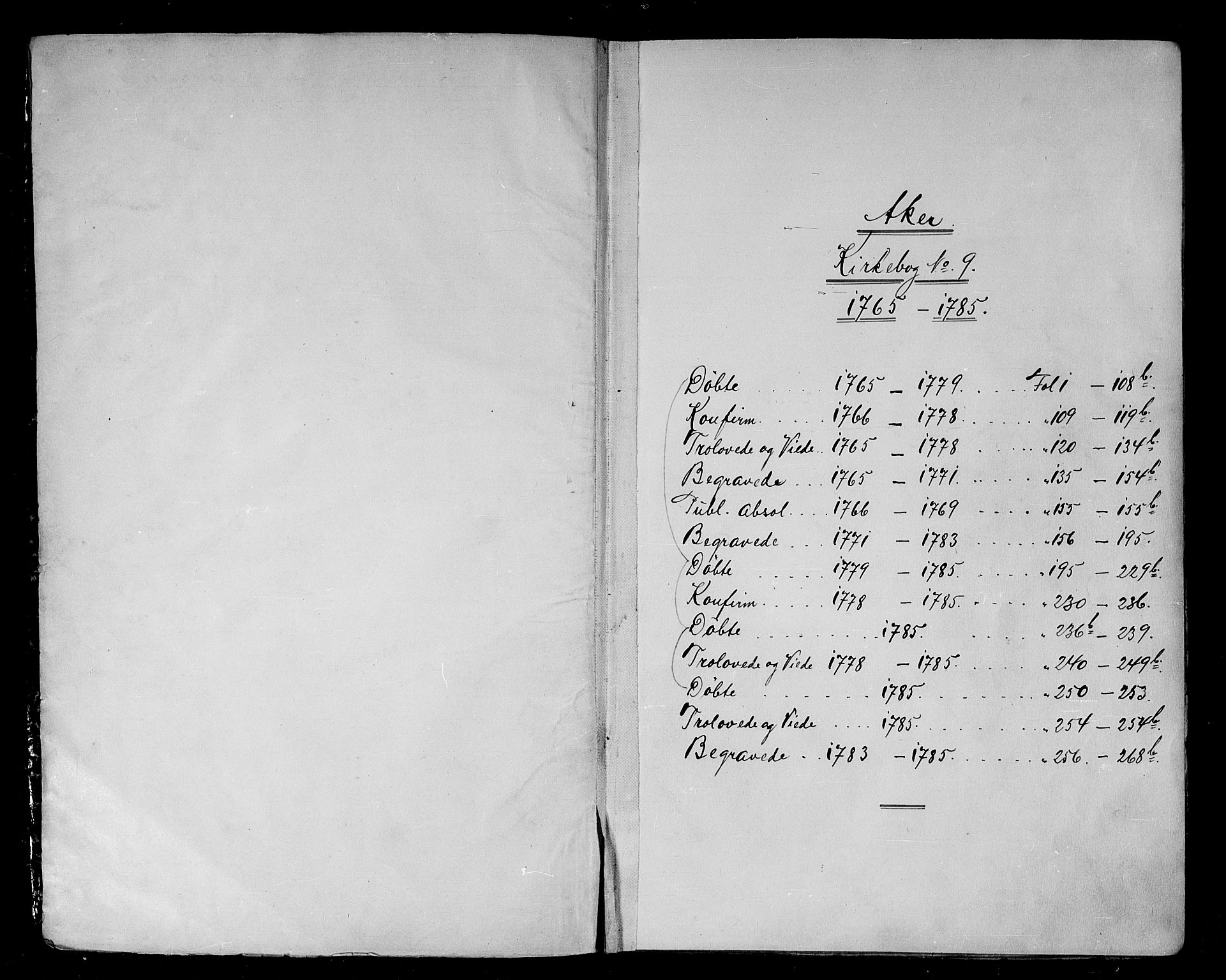 Aker prestekontor kirkebøker, SAO/A-10861/F/L0009: Parish register (official) no. 9, 1765-1785