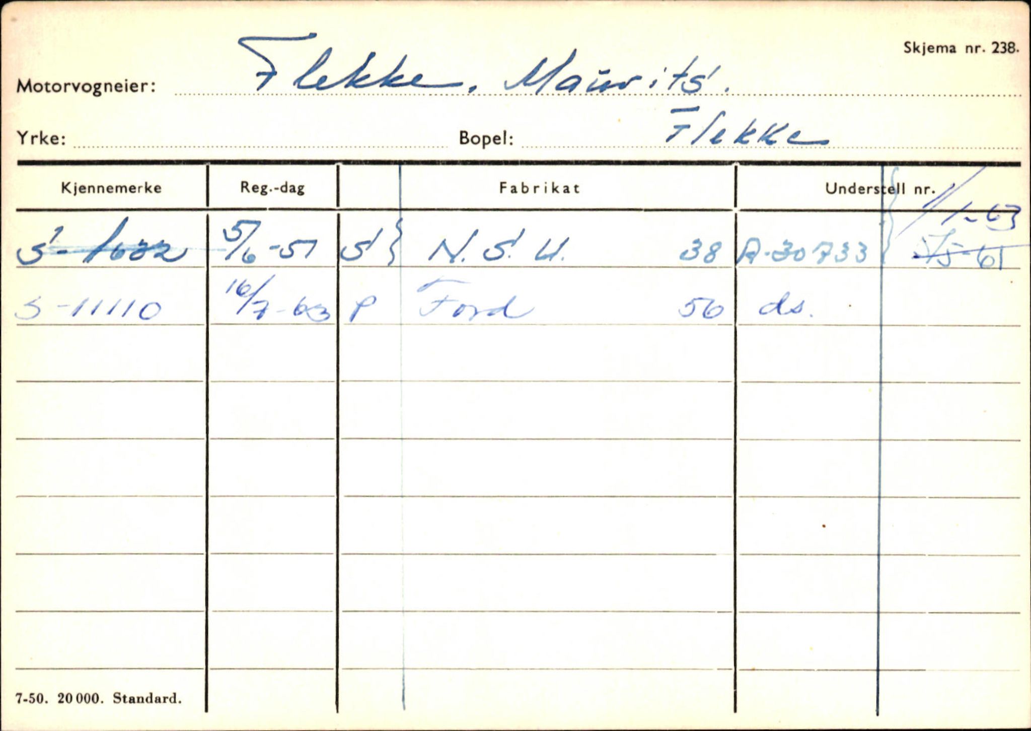 Statens vegvesen, Sogn og Fjordane vegkontor, AV/SAB-A-5301/4/F/L0125: Eigarregister Sogndal V-Å. Aurland A-Å. Fjaler A-N, 1945-1975, p. 1711