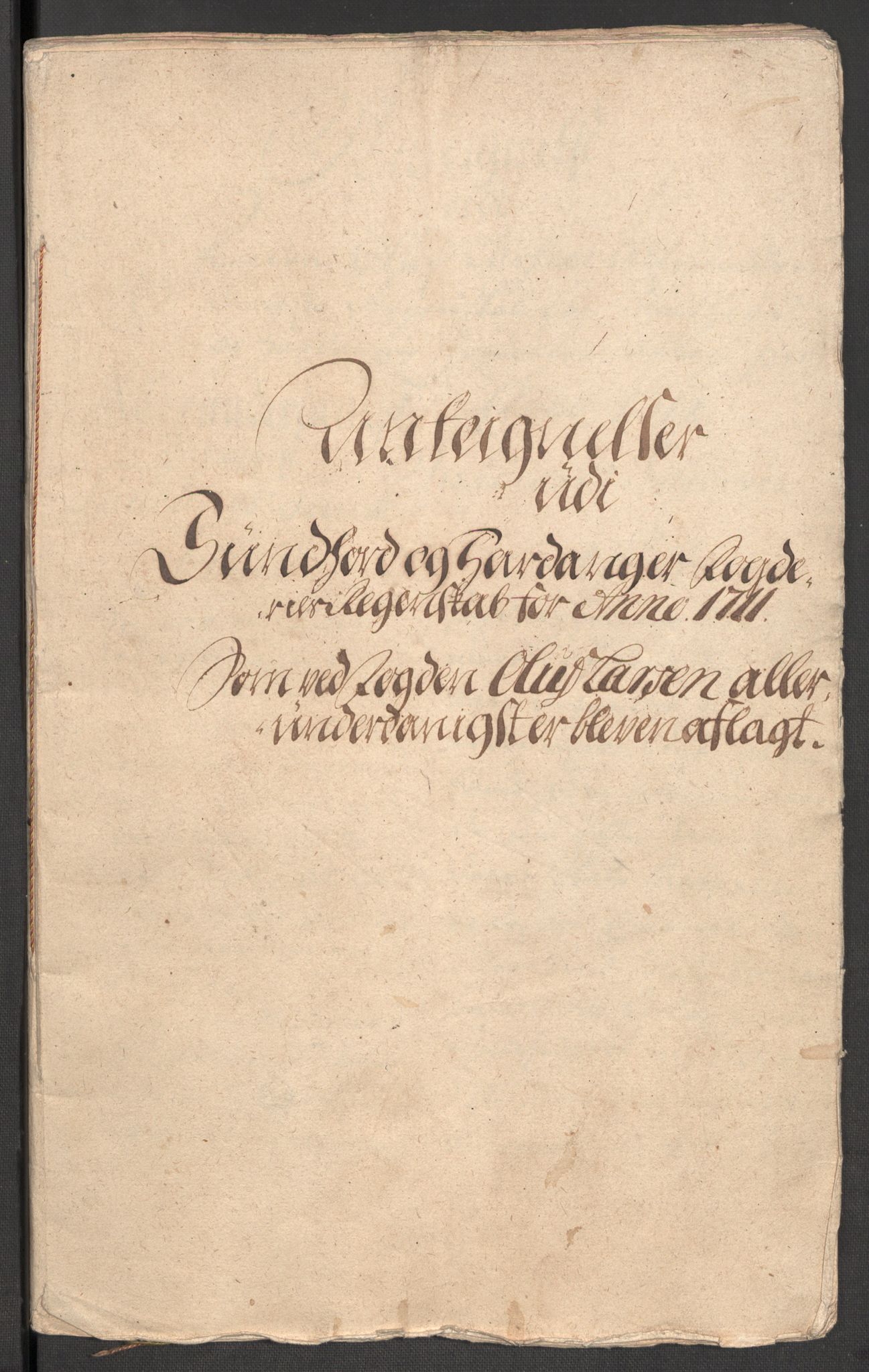 Rentekammeret inntil 1814, Reviderte regnskaper, Fogderegnskap, AV/RA-EA-4092/R48/L2987: Fogderegnskap Sunnhordland og Hardanger, 1711, p. 371