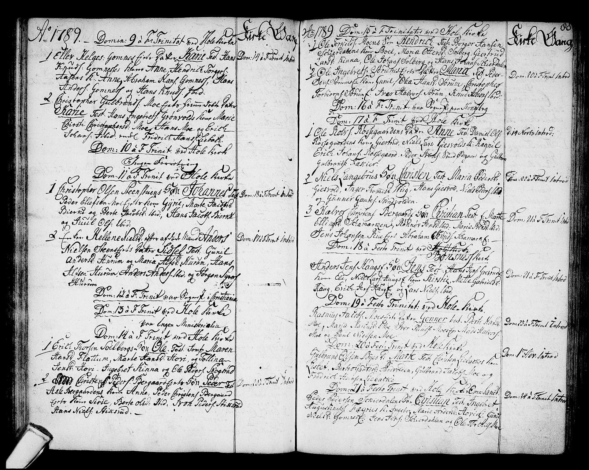 Hole kirkebøker, SAKO/A-228/F/Fa/L0002: Parish register (official) no. I 2, 1766-1814, p. 88