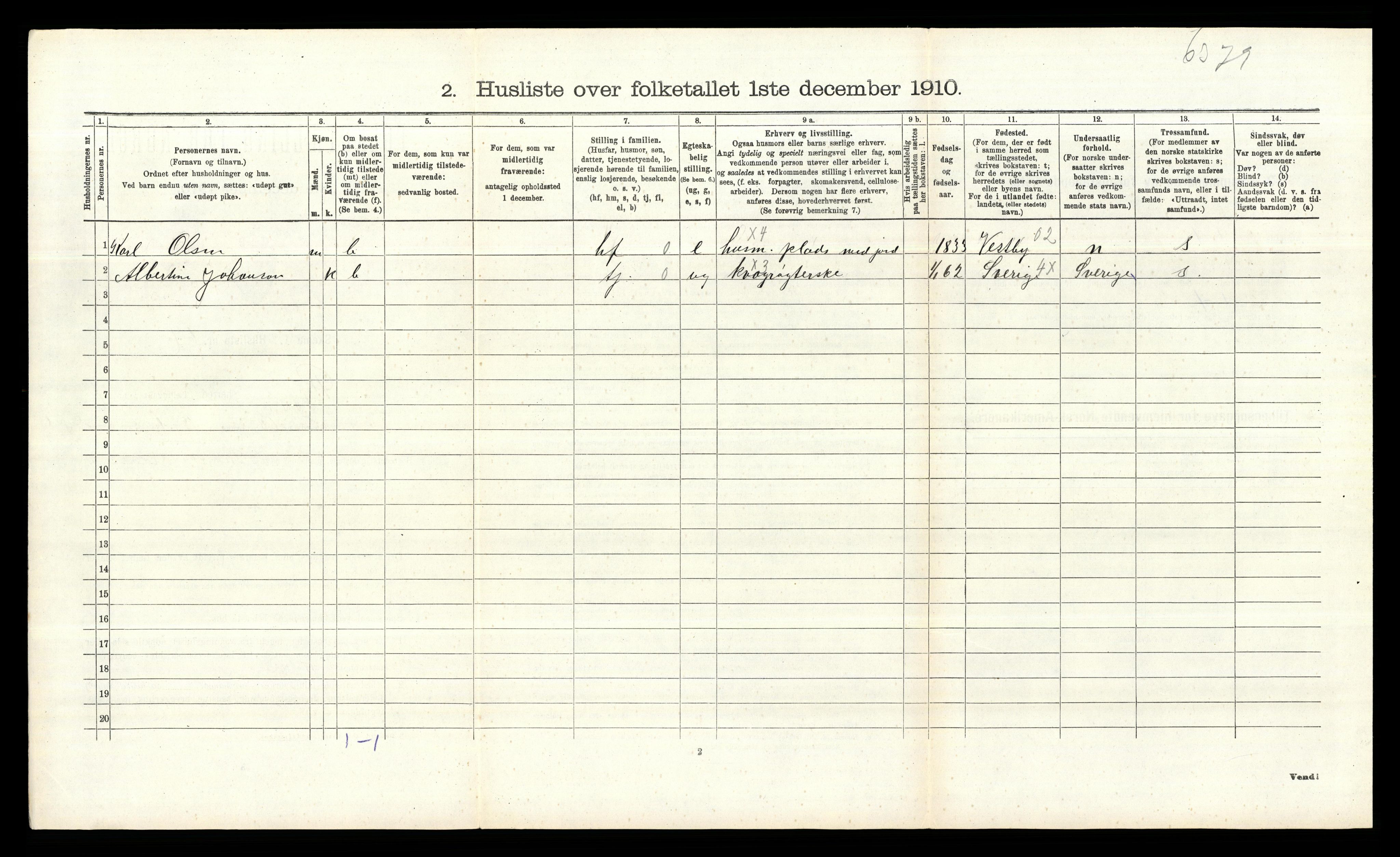 RA, 1910 census for Rygge, 1910, p. 739