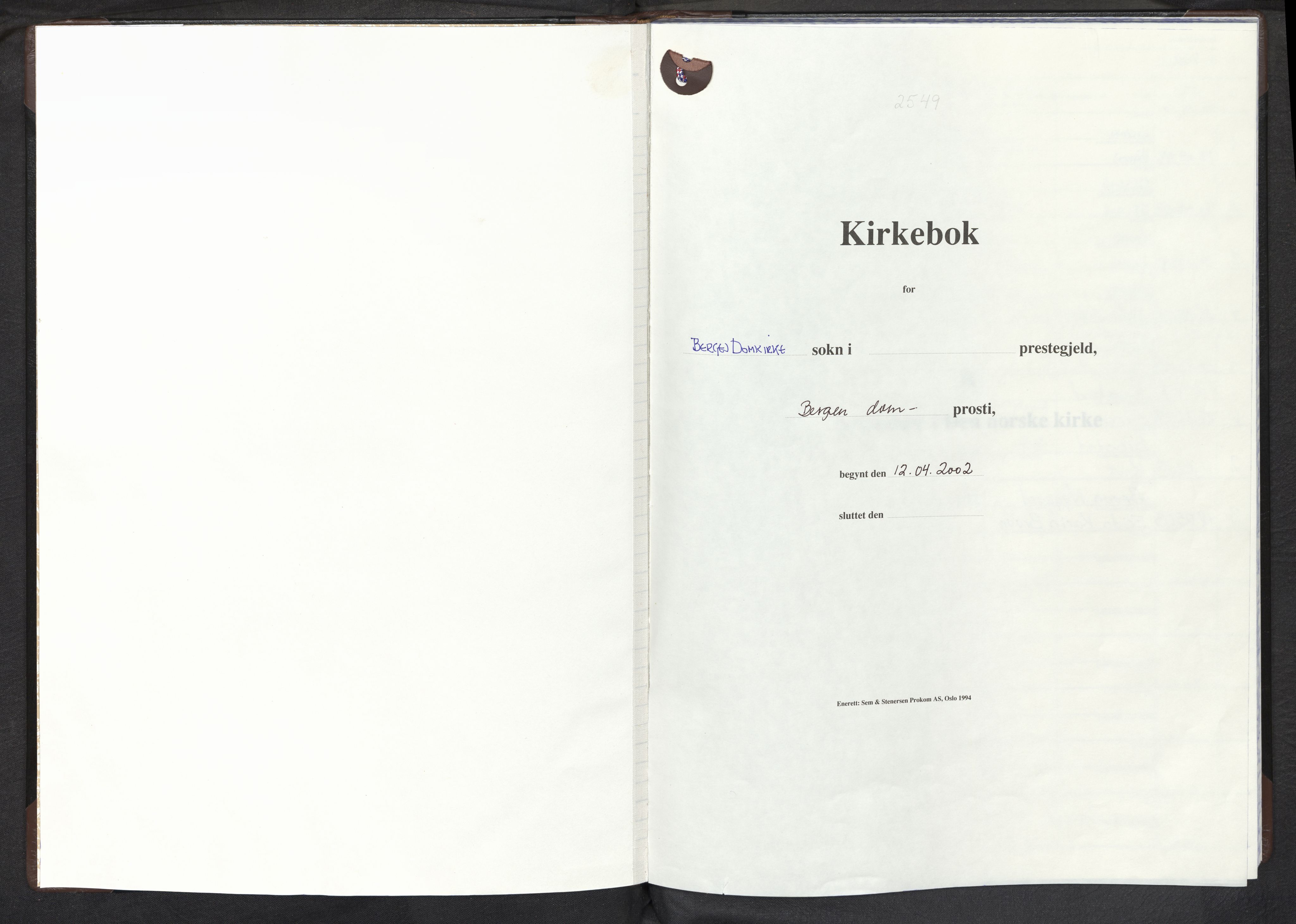 Domkirken sokneprestembete, AV/SAB-A-74801/H/Haa: Parish register (official) no. E 1, 2002-2011