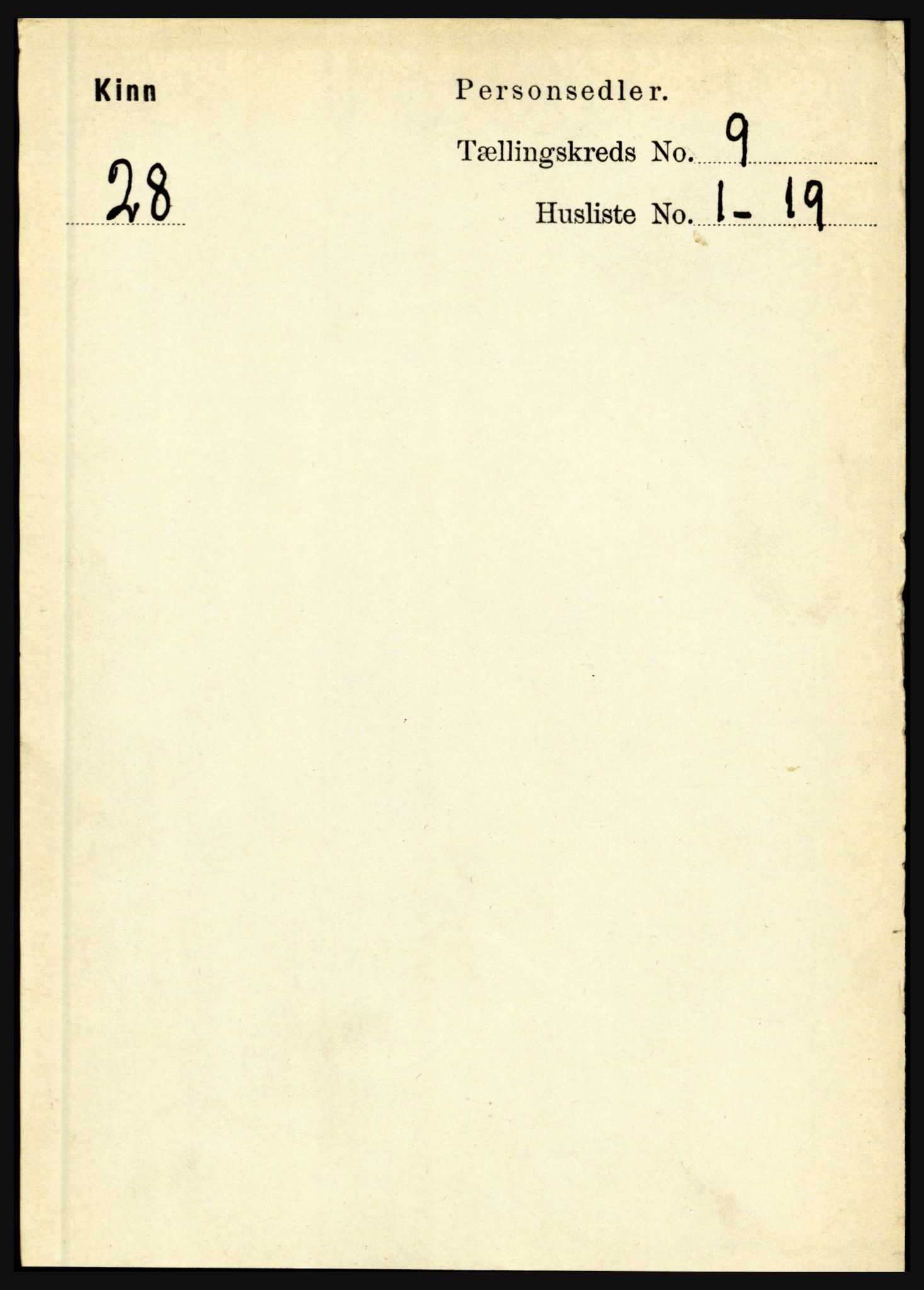 RA, 1891 census for 1437 Kinn, 1891, p. 3457