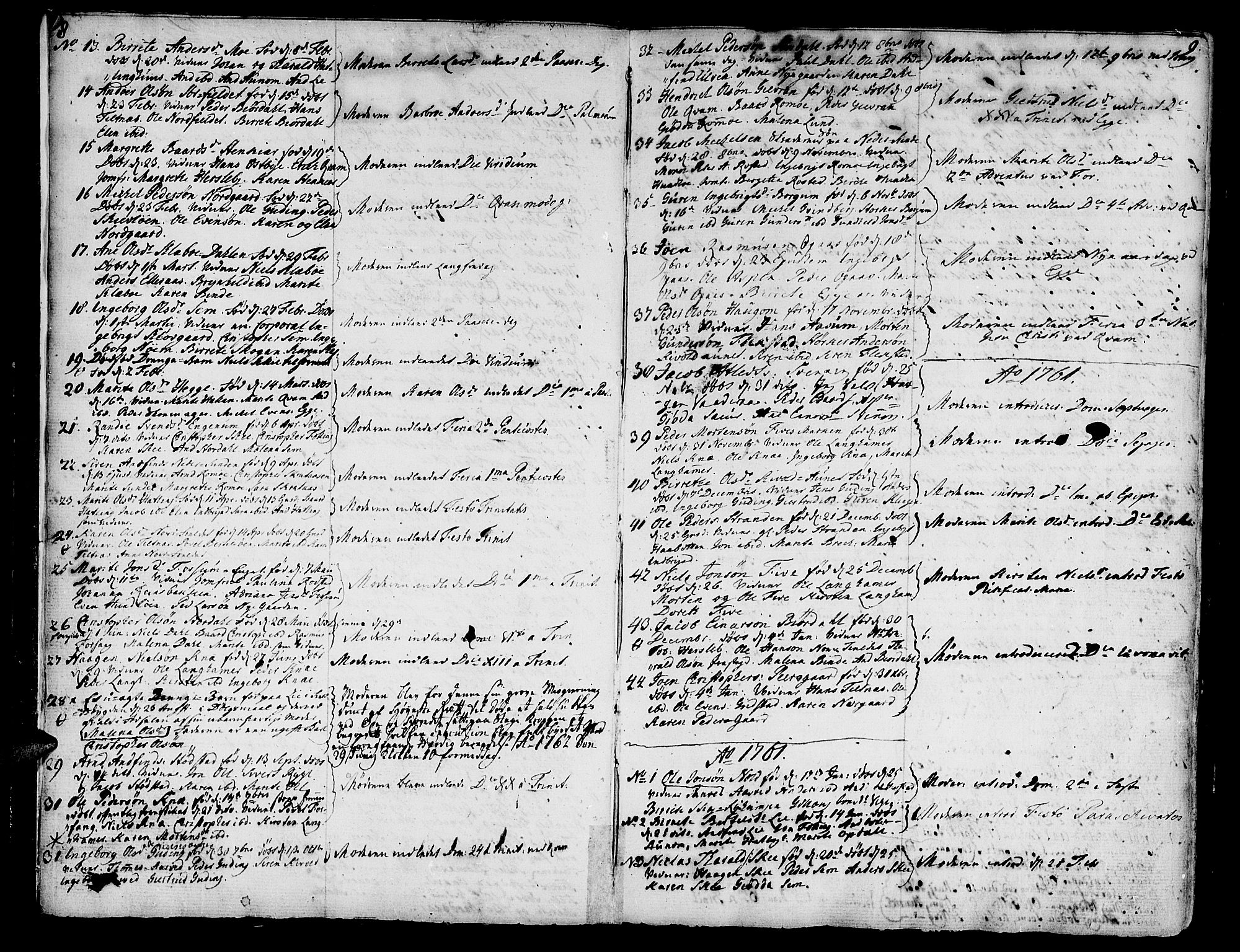 Ministerialprotokoller, klokkerbøker og fødselsregistre - Nord-Trøndelag, SAT/A-1458/746/L0440: Parish register (official) no. 746A02, 1760-1815, p. 8-9