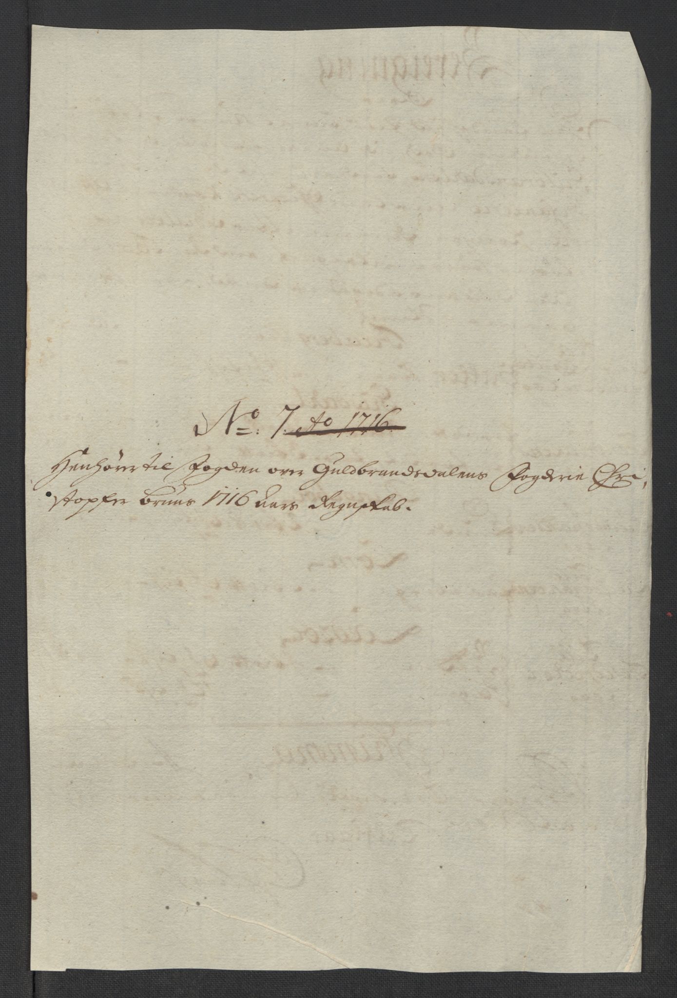 Rentekammeret inntil 1814, Reviderte regnskaper, Fogderegnskap, AV/RA-EA-4092/R17/L1186: Fogderegnskap Gudbrandsdal, 1716, p. 92