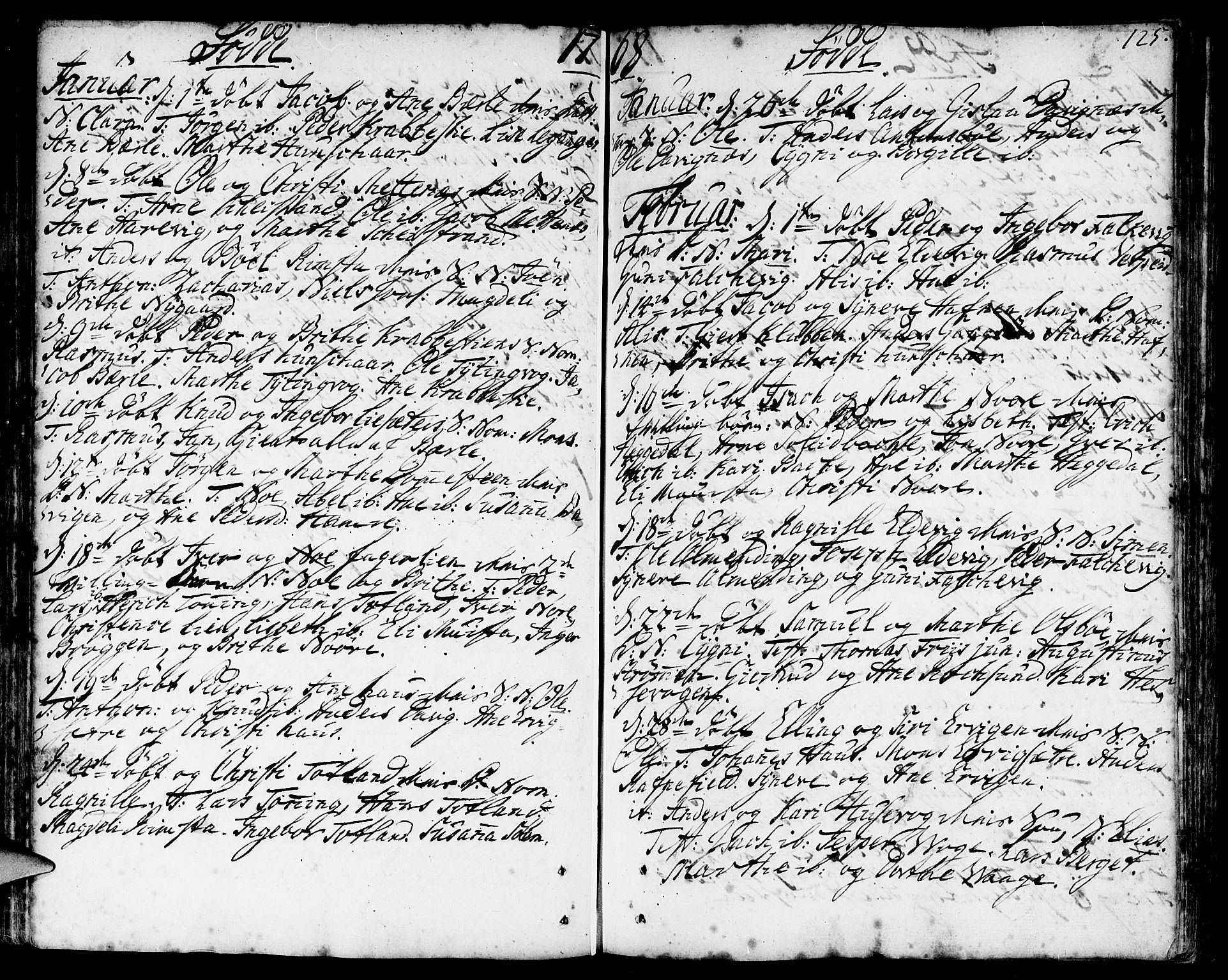 Davik sokneprestembete, SAB/A-79701/H/Haa/Haaa/L0002: Parish register (official) no. A 2, 1742-1816, p. 125