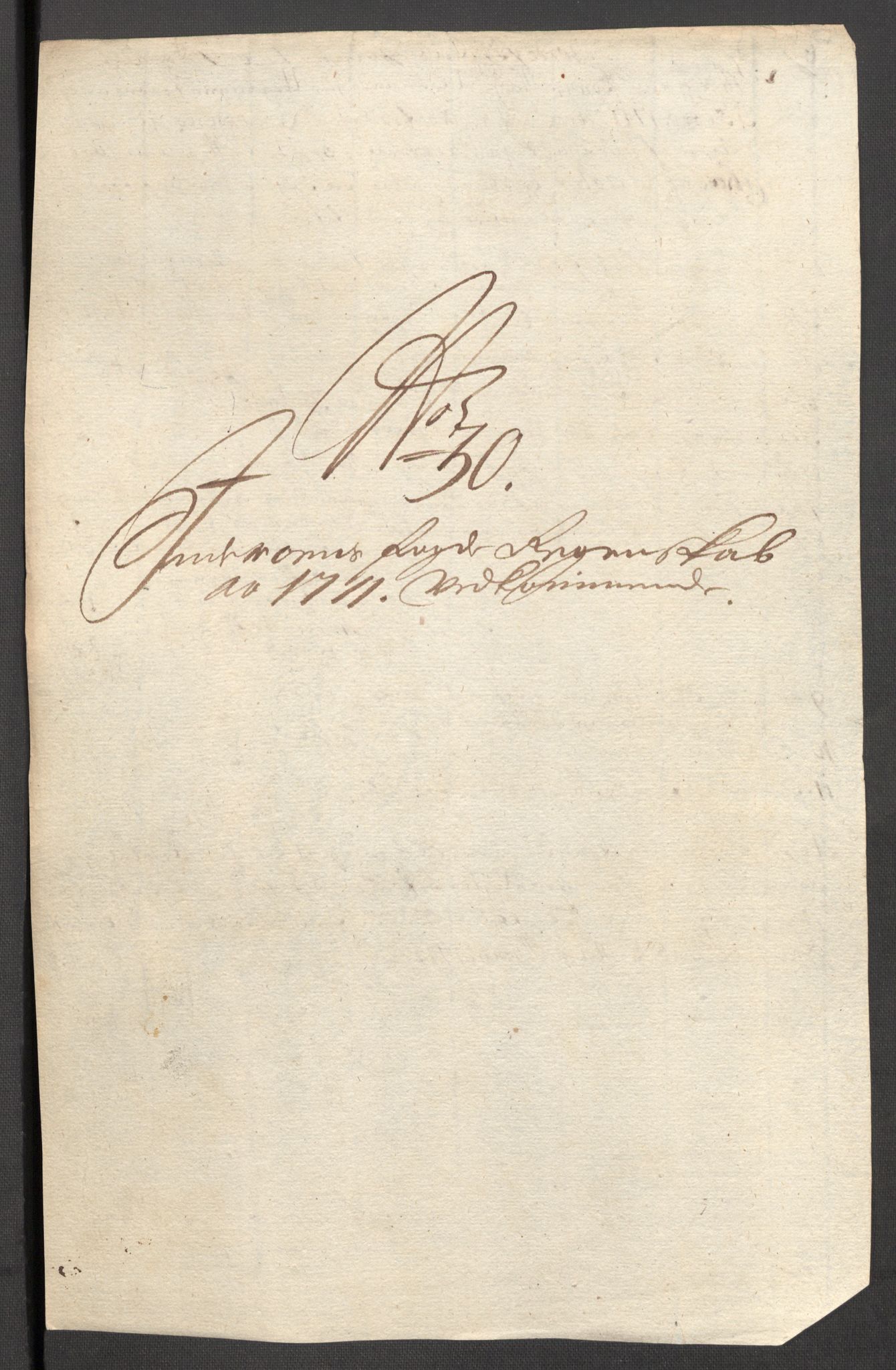 Rentekammeret inntil 1814, Reviderte regnskaper, Fogderegnskap, AV/RA-EA-4092/R63/L4319: Fogderegnskap Inderøy, 1711, p. 298