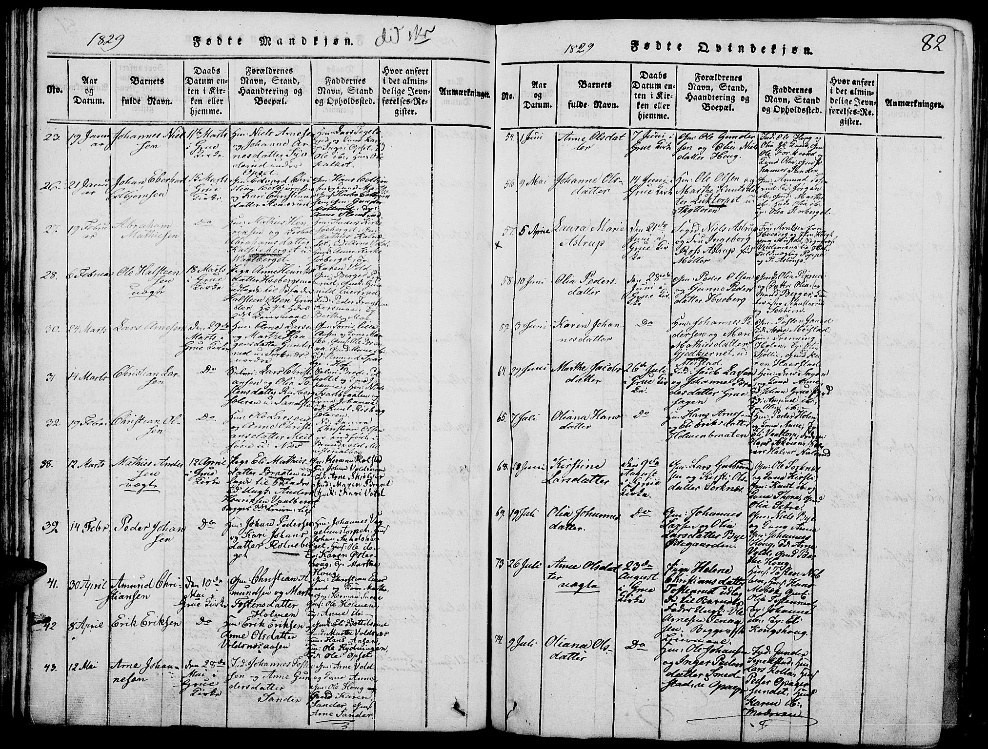 Grue prestekontor, AV/SAH-PREST-036/H/Ha/Hab/L0002: Parish register (copy) no. 2, 1815-1841, p. 82