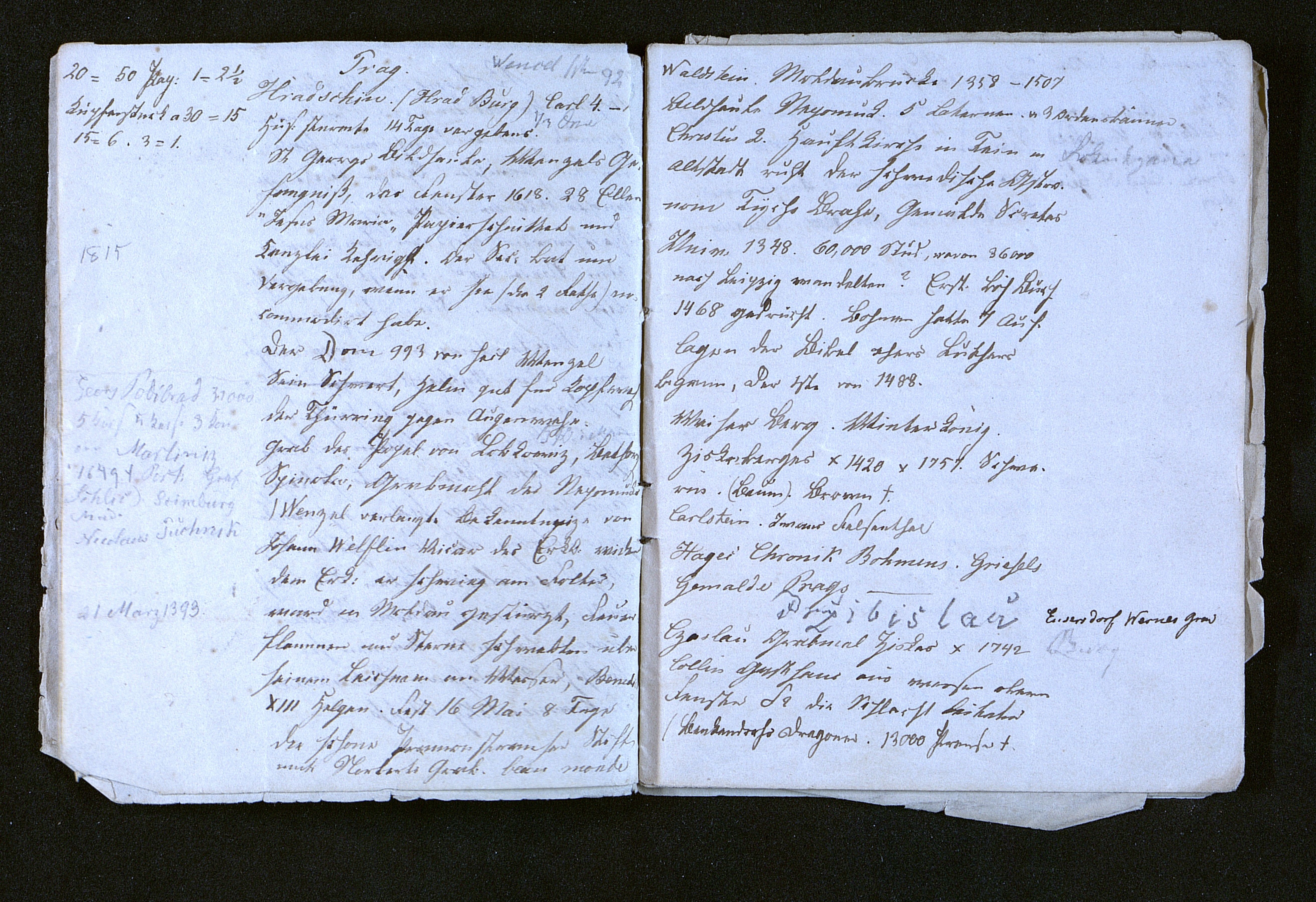 Faye, Andreas, AAKS/PA-1936b/1/F/L0004/0002: Dagbøker, reisedagbøker, notater / III 13: Notiser fra utenlandsreisen 1831, 1831, p. 12