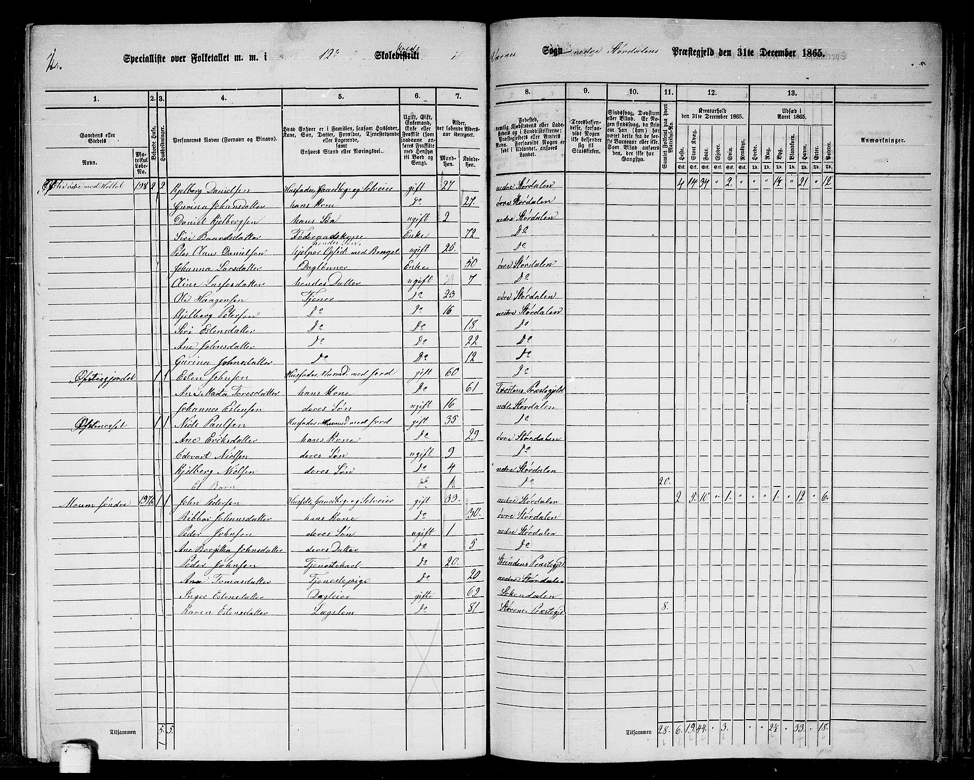 RA, 1865 census for Nedre Stjørdal, 1865, p. 230