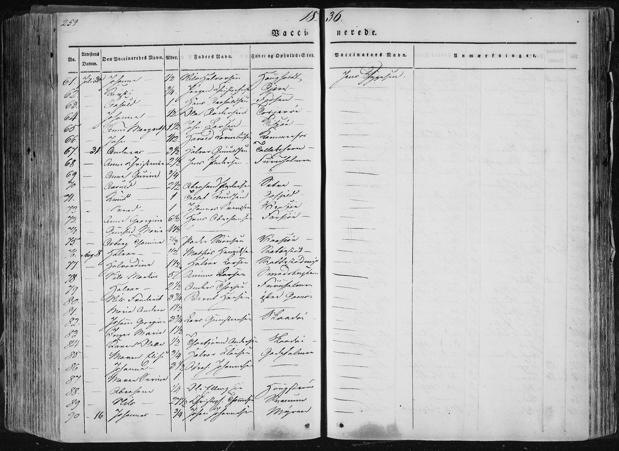 Sannidal kirkebøker, AV/SAKO-A-296/F/Fa/L0007: Parish register (official) no. 7, 1831-1854, p. 259