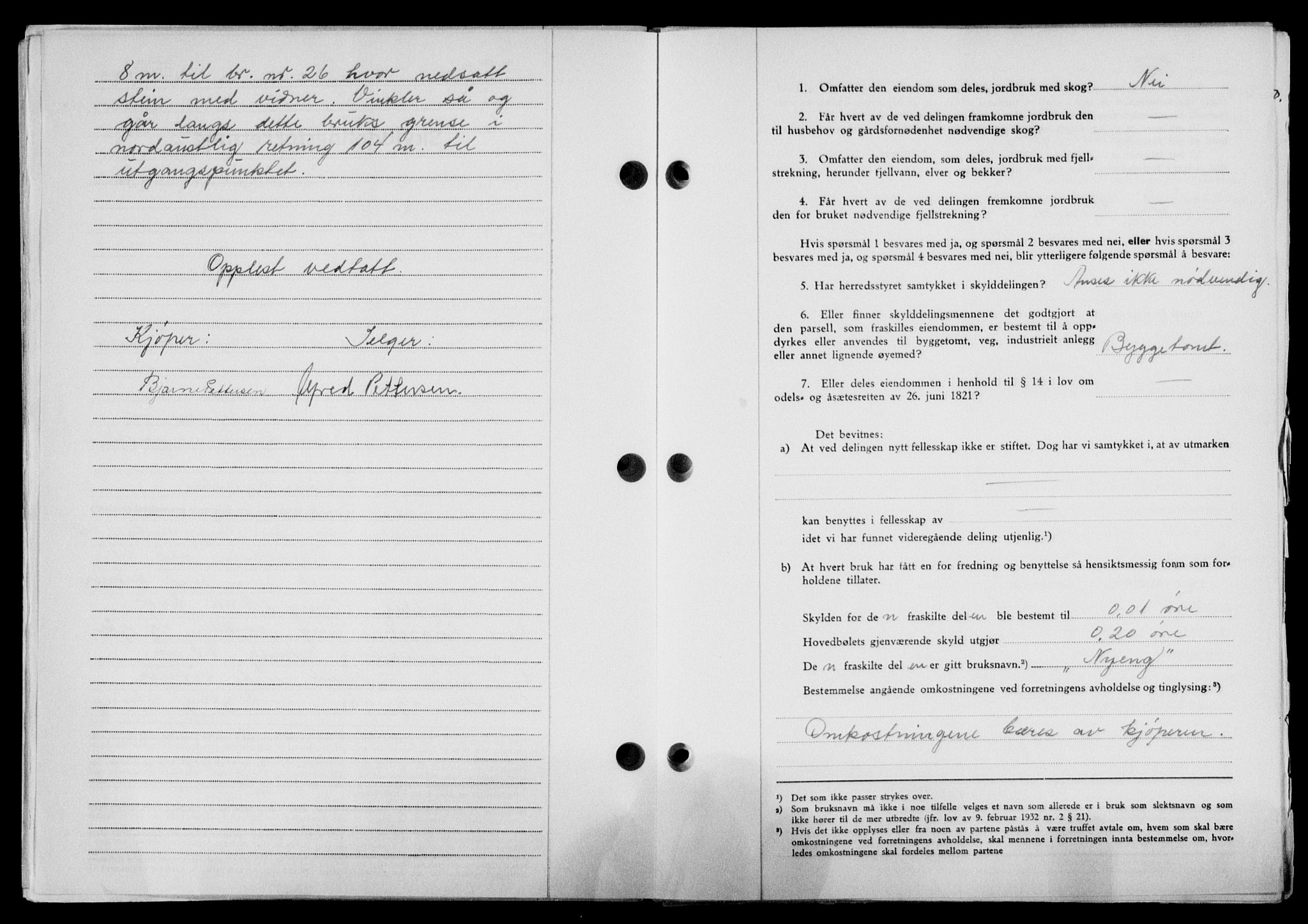 Lofoten sorenskriveri, SAT/A-0017/1/2/2C/L0024a: Mortgage book no. 24a, 1950-1950, Diary no: : 2746/1950