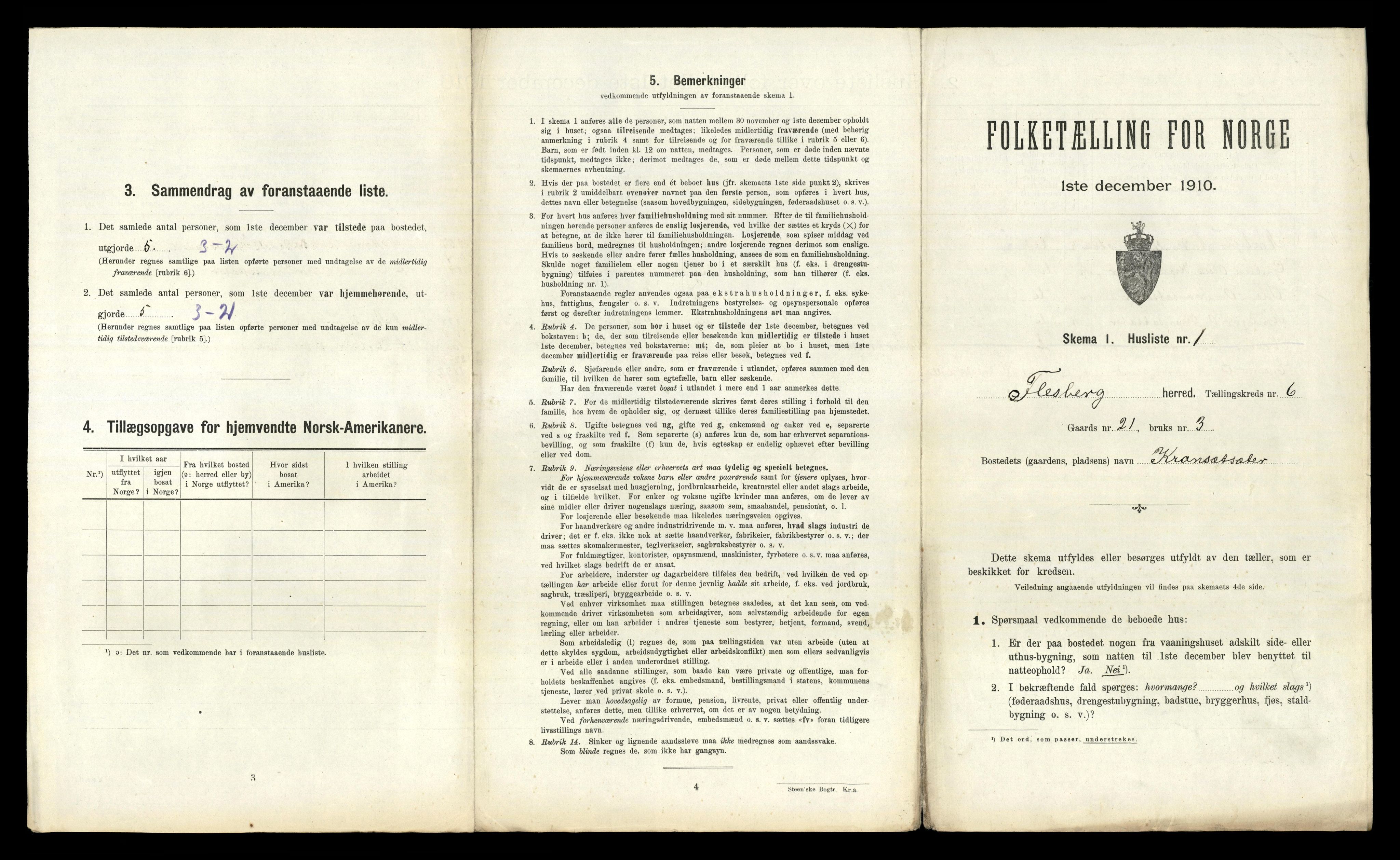 RA, 1910 census for Flesberg, 1910, p. 385