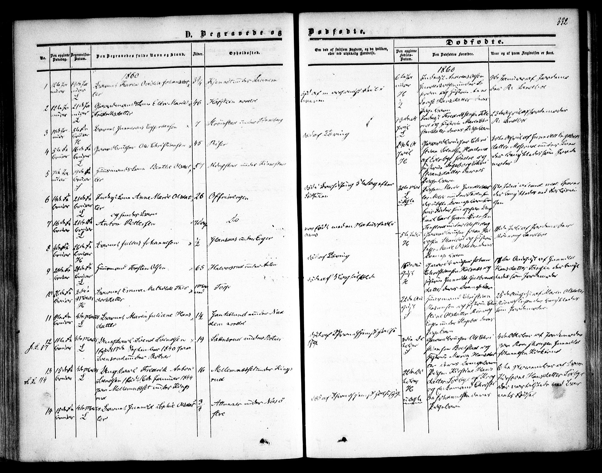 Høland prestekontor Kirkebøker, SAO/A-10346a/F/Fa/L0010: Parish register (official) no. I 10, 1854-1861, p. 332