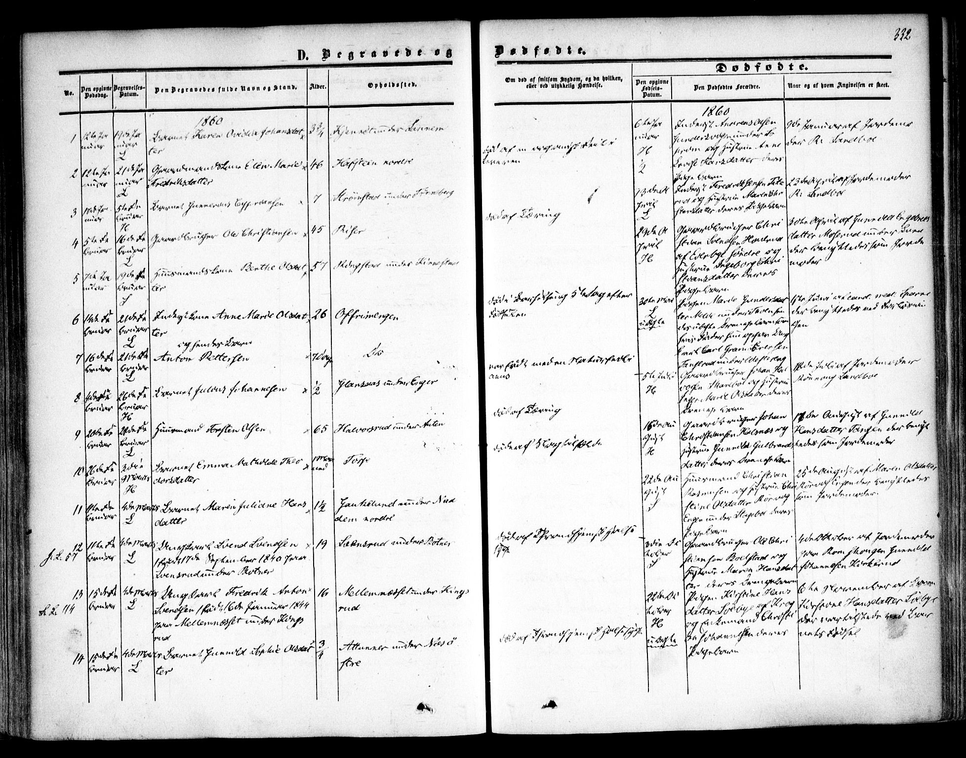 Høland prestekontor Kirkebøker, AV/SAO-A-10346a/F/Fa/L0010: Parish register (official) no. I 10, 1854-1861, p. 332