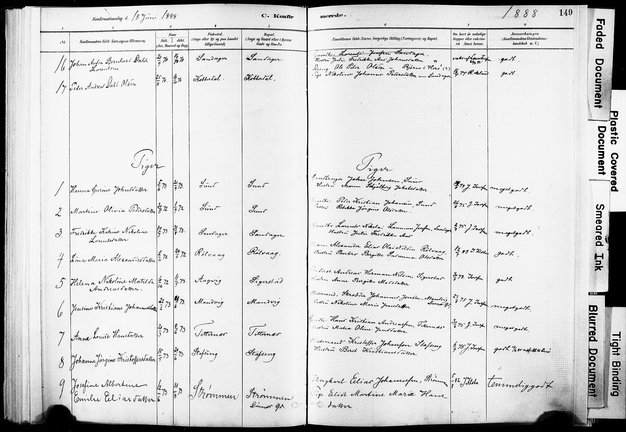 Ministerialprotokoller, klokkerbøker og fødselsregistre - Nordland, AV/SAT-A-1459/835/L0525: Parish register (official) no. 835A03I, 1881-1910, p. 149