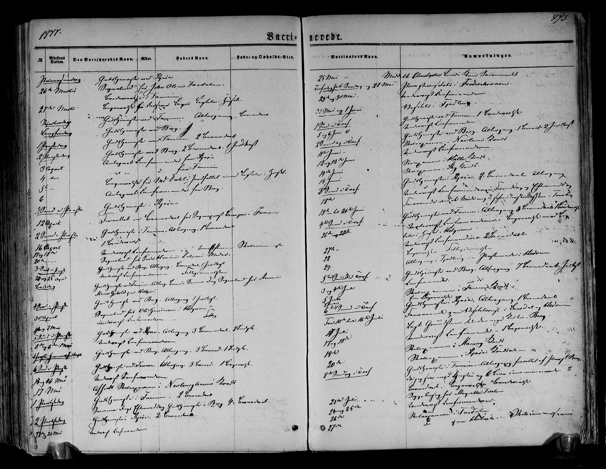 Brunlanes kirkebøker, SAKO/A-342/F/Fa/L0005: Parish register (official) no. I 5, 1862-1877, p. 473