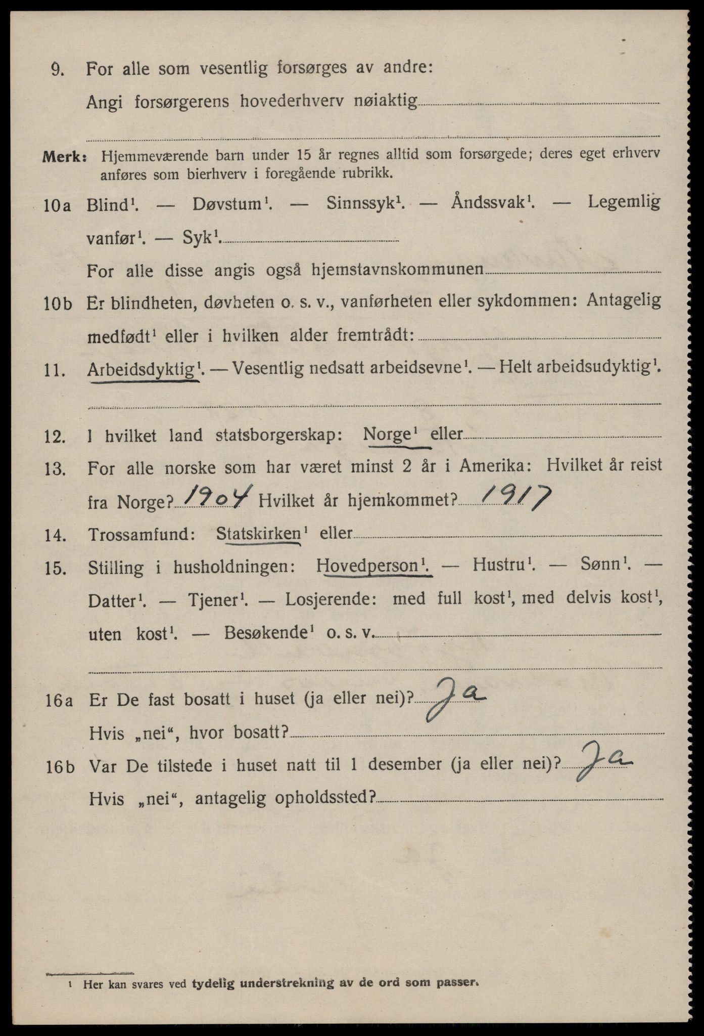 SAST, 1920 census for Stavanger, 1920, p. 118701